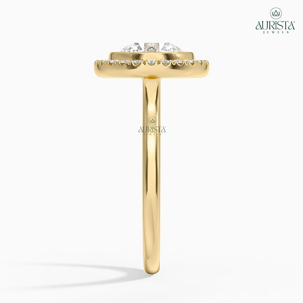 Forever Yours Yellow Gold Ring with Round Diamond