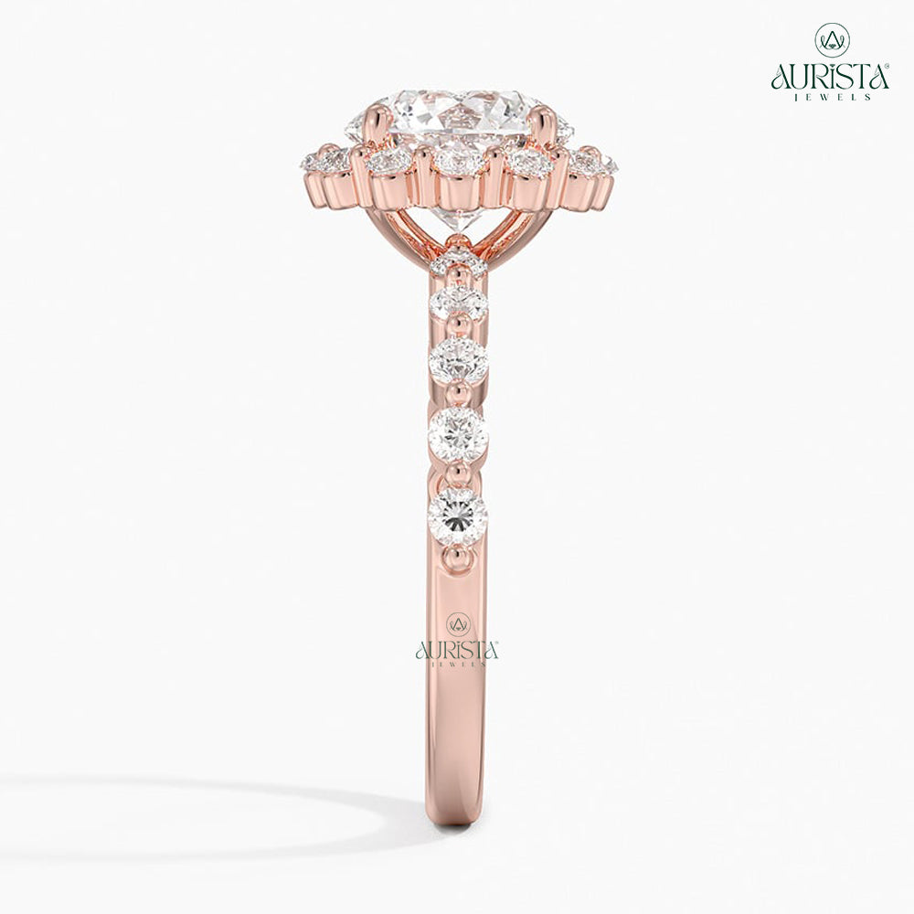 Forever Yours Rose Gold Ring with Round Diamond