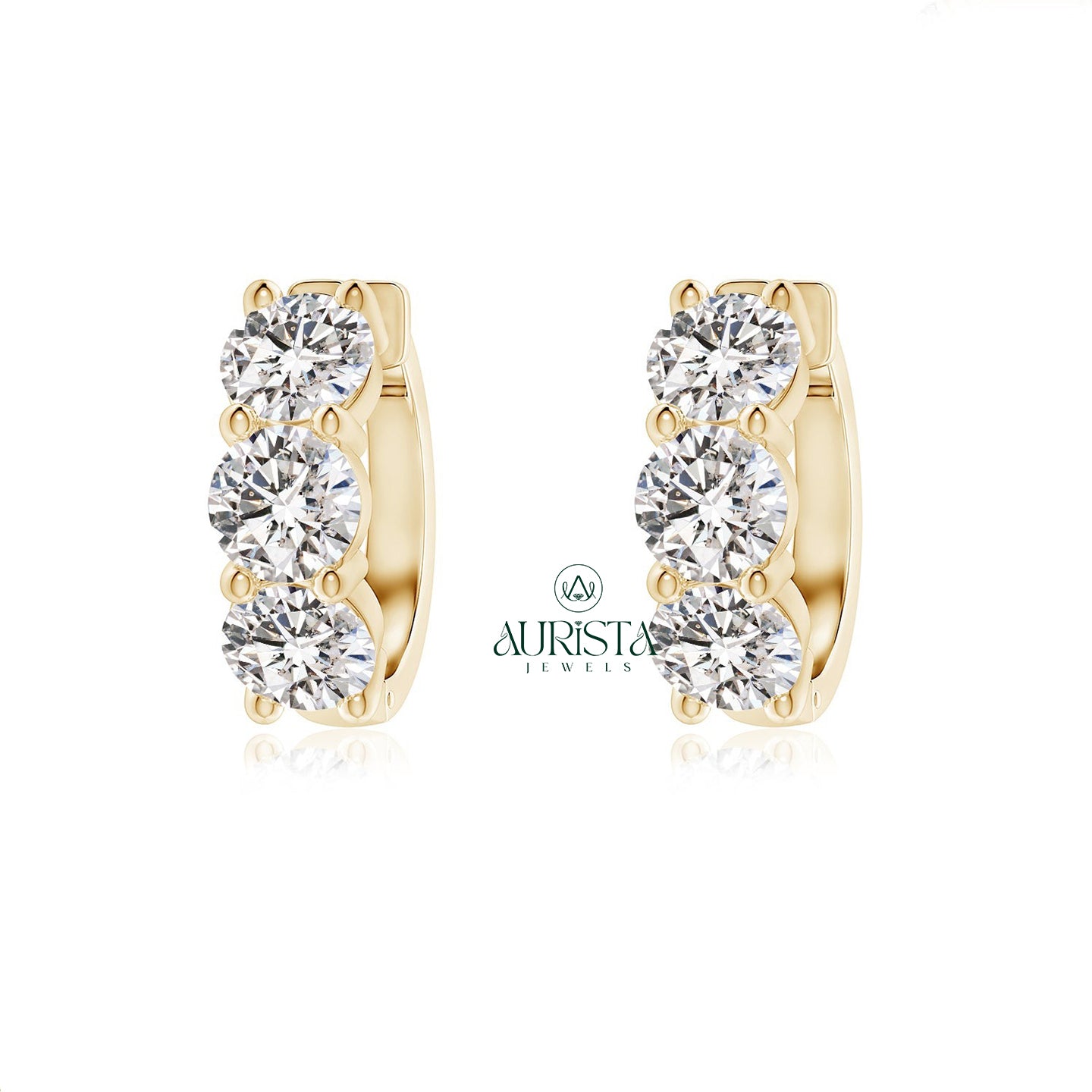 Pure Earrings with Sparkling Diamond