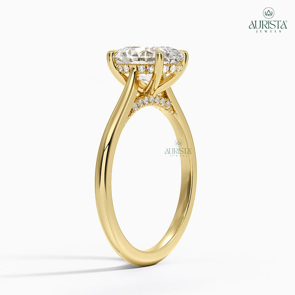 Promise Eternal – Yellow Gold Ring with Oval Diamond