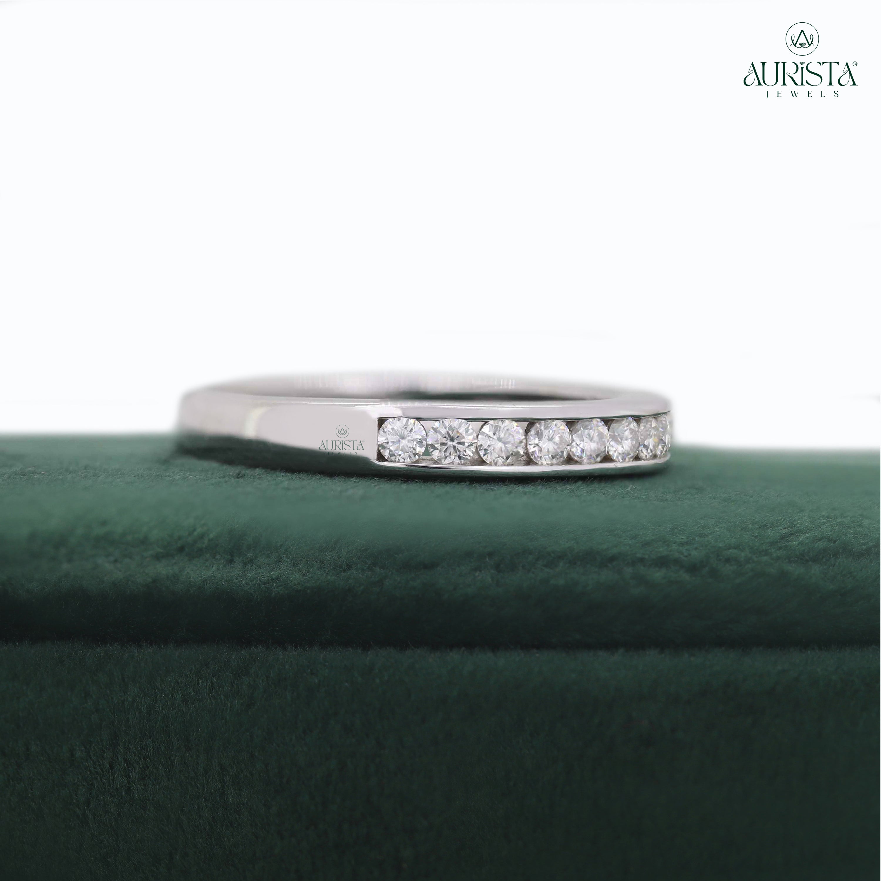 Rings of Destiny- White Gold Band with Round Diamond