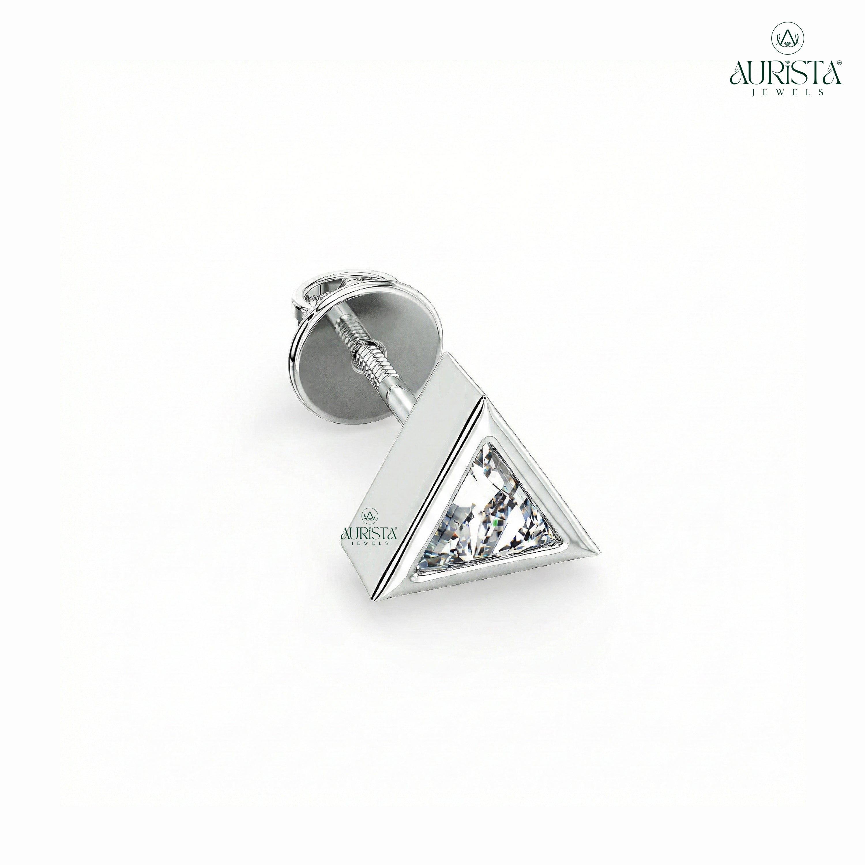Polished Diamond Studs for Men