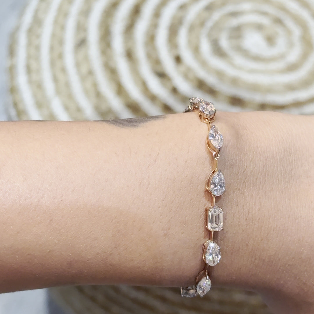 Forever Linked – Rose Gold Diamond Link Bracelet