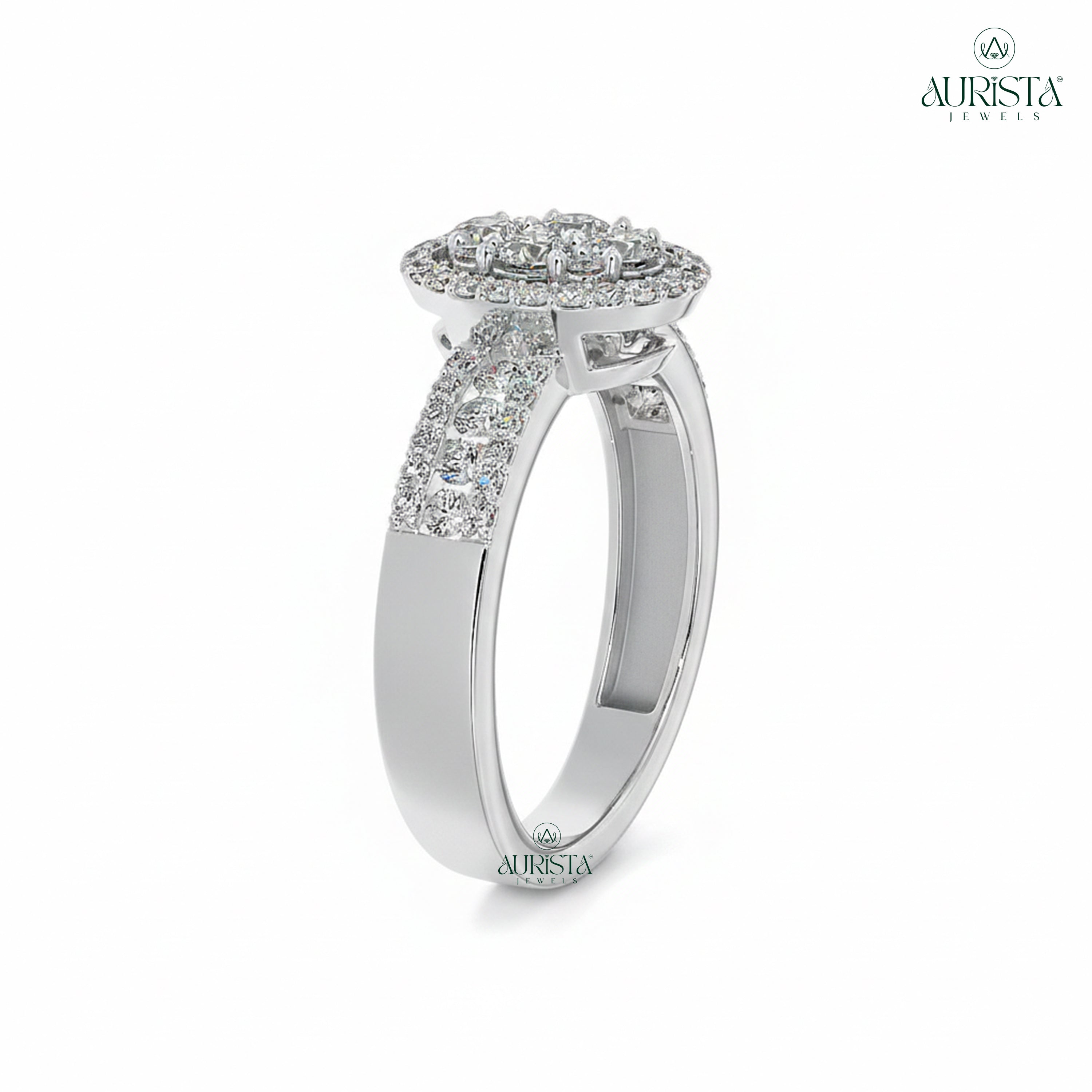 Eternal Touch – White Gold Ring with Round Diamond