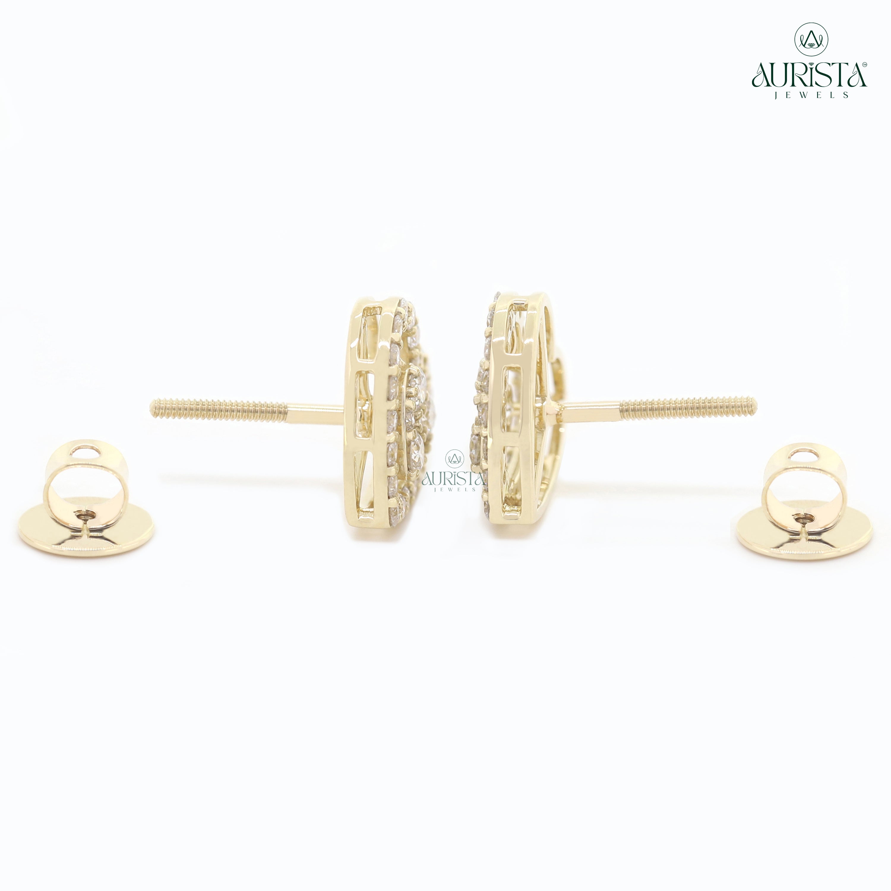 Spark of Grace – White Diamond Earrings