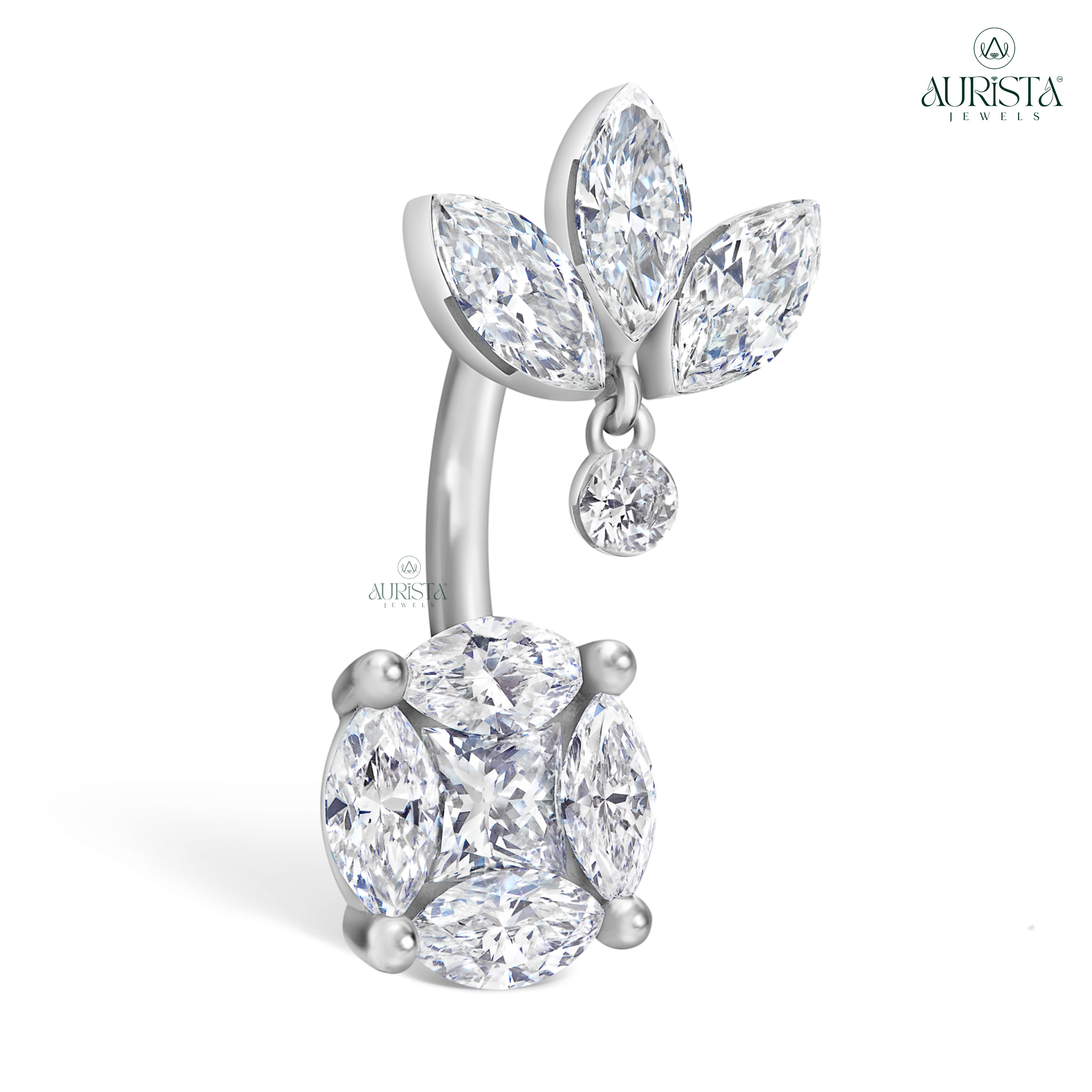 Forever Yours Mix Diamond Belly Button Ring