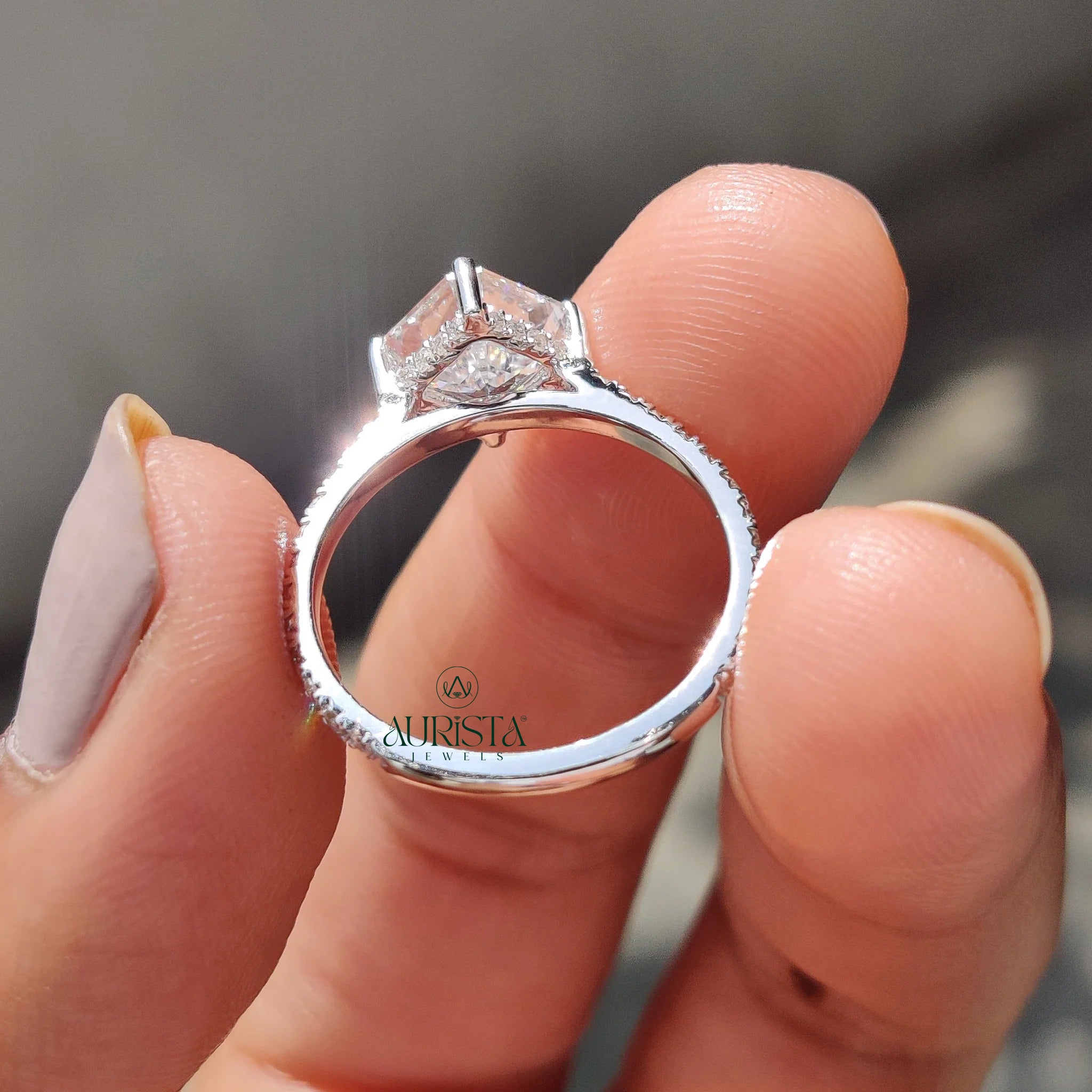 Golden Pave Aura – Elegant Ring with Dazzling Sparkle