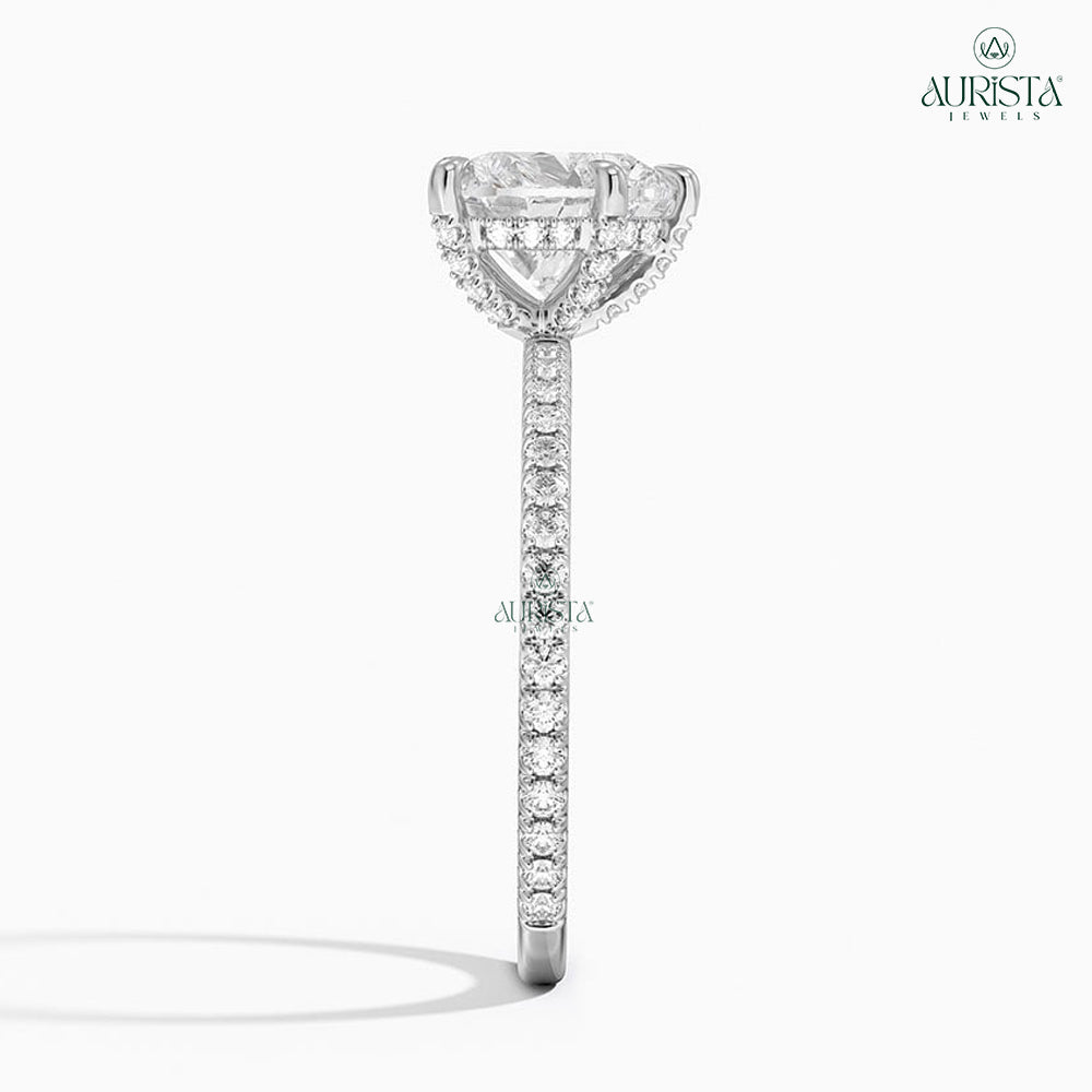 Bond of Light White Gold Ring with Heart Diamond