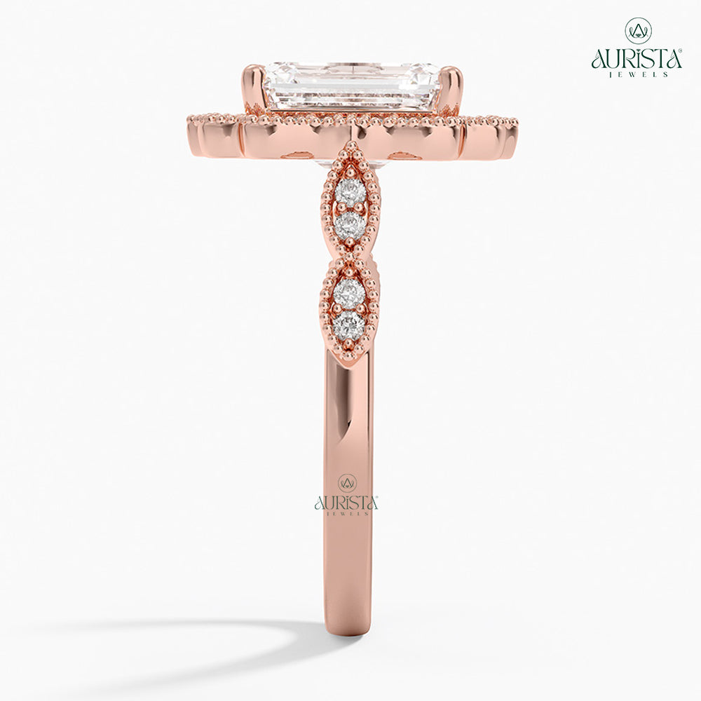 Gift of Forever – Rose Gold Ring with Emerald Diamond