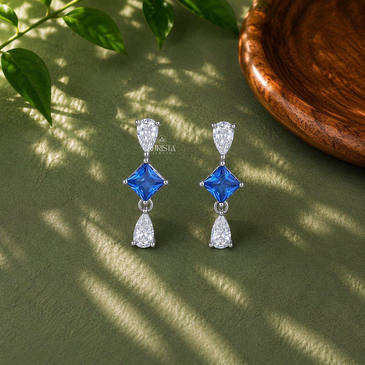 Pear Moissanite Necklace and Earring Set, Bridal Teardrop Statement Jewelry