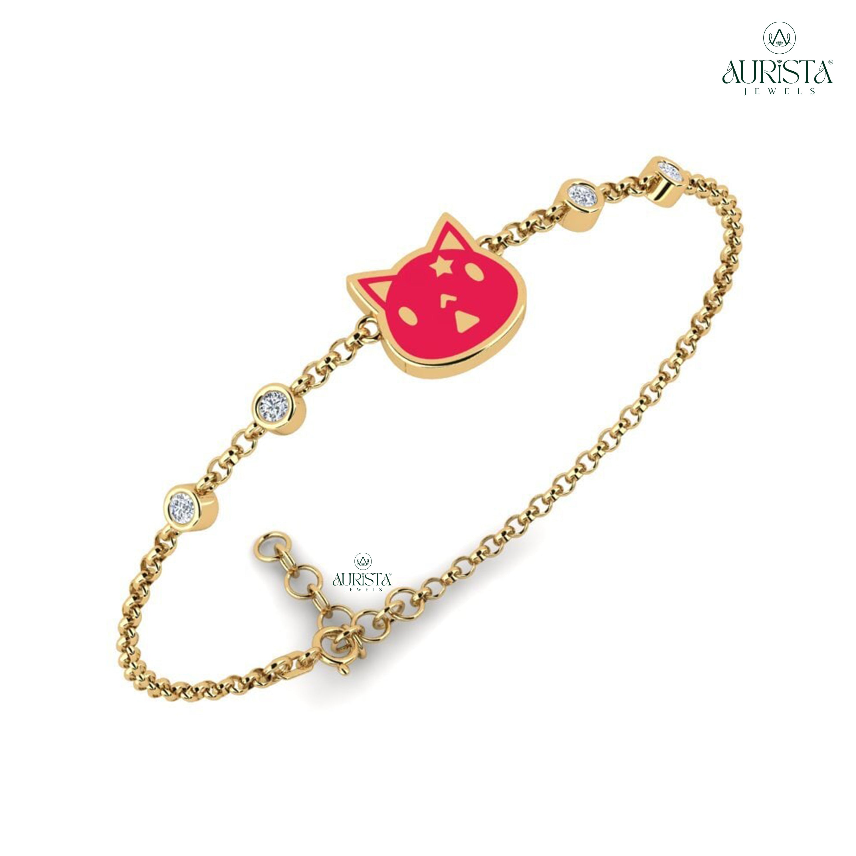 Forever Linked – Curbear Bracelet with Round Diamond