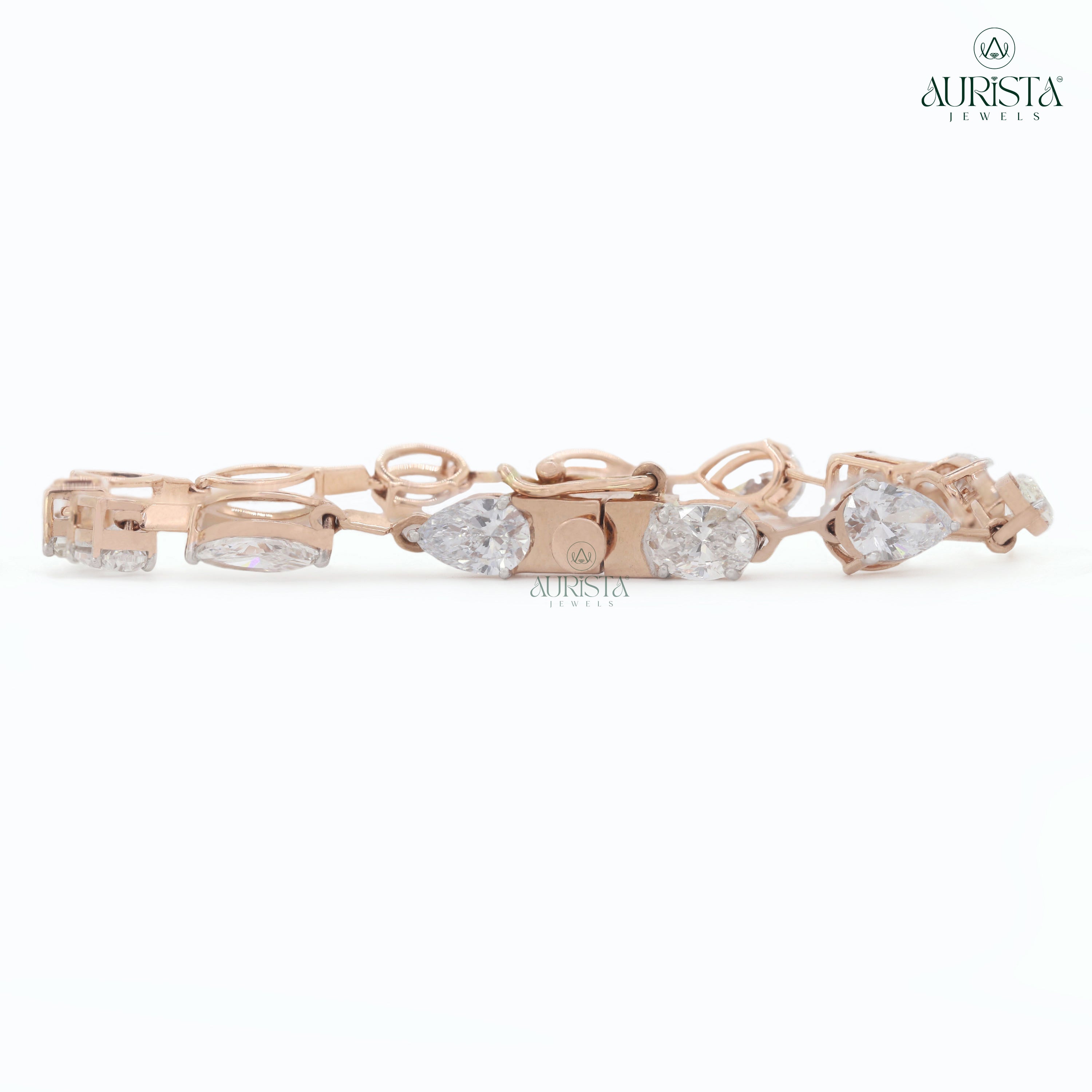 Forever Linked – Rose Gold Diamond Link Bracelet
