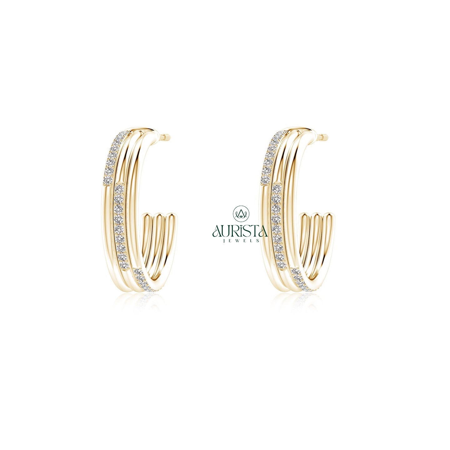 Vibrant Earrings with Dazzling Diamond