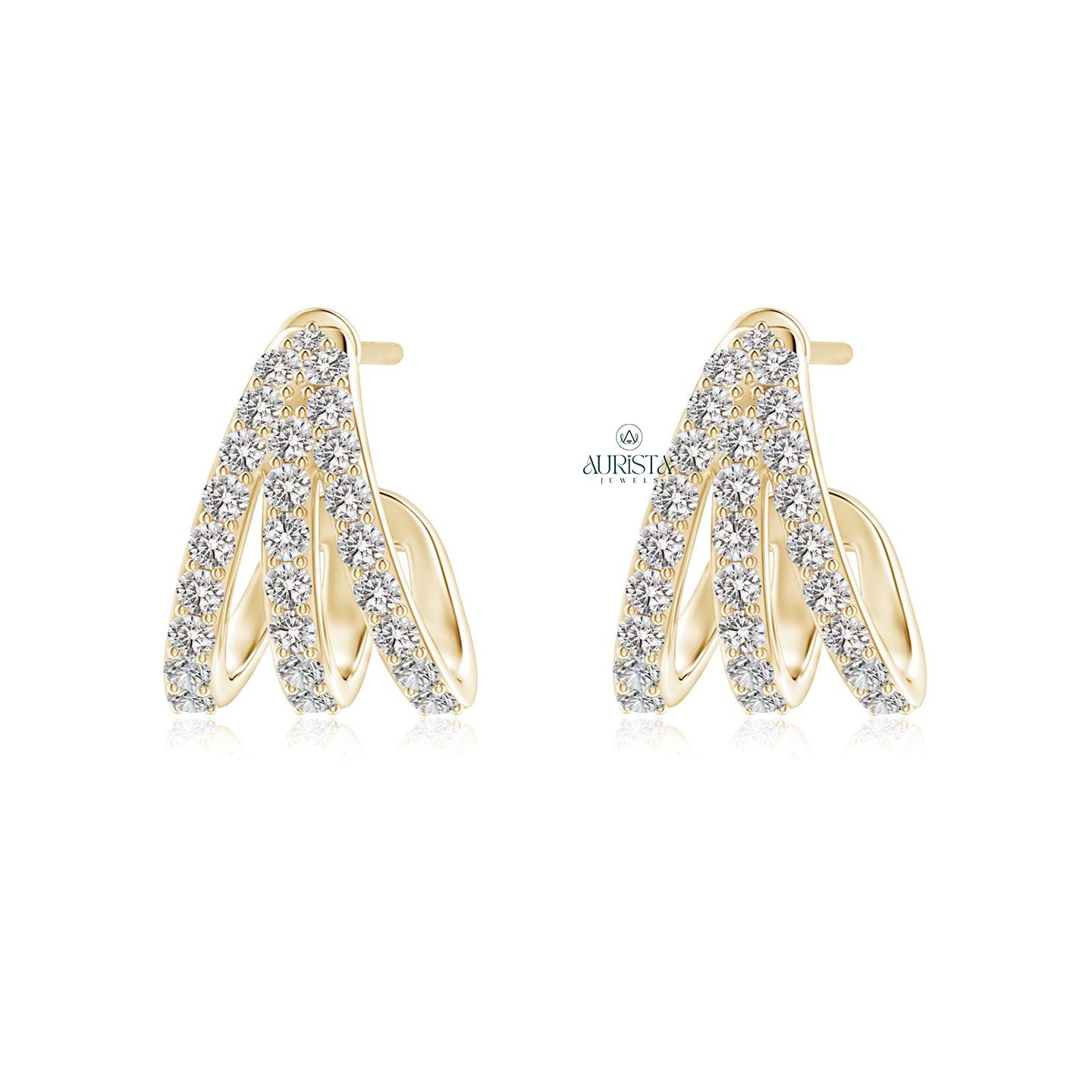 Luxury Earrings with Radiant Diamond
