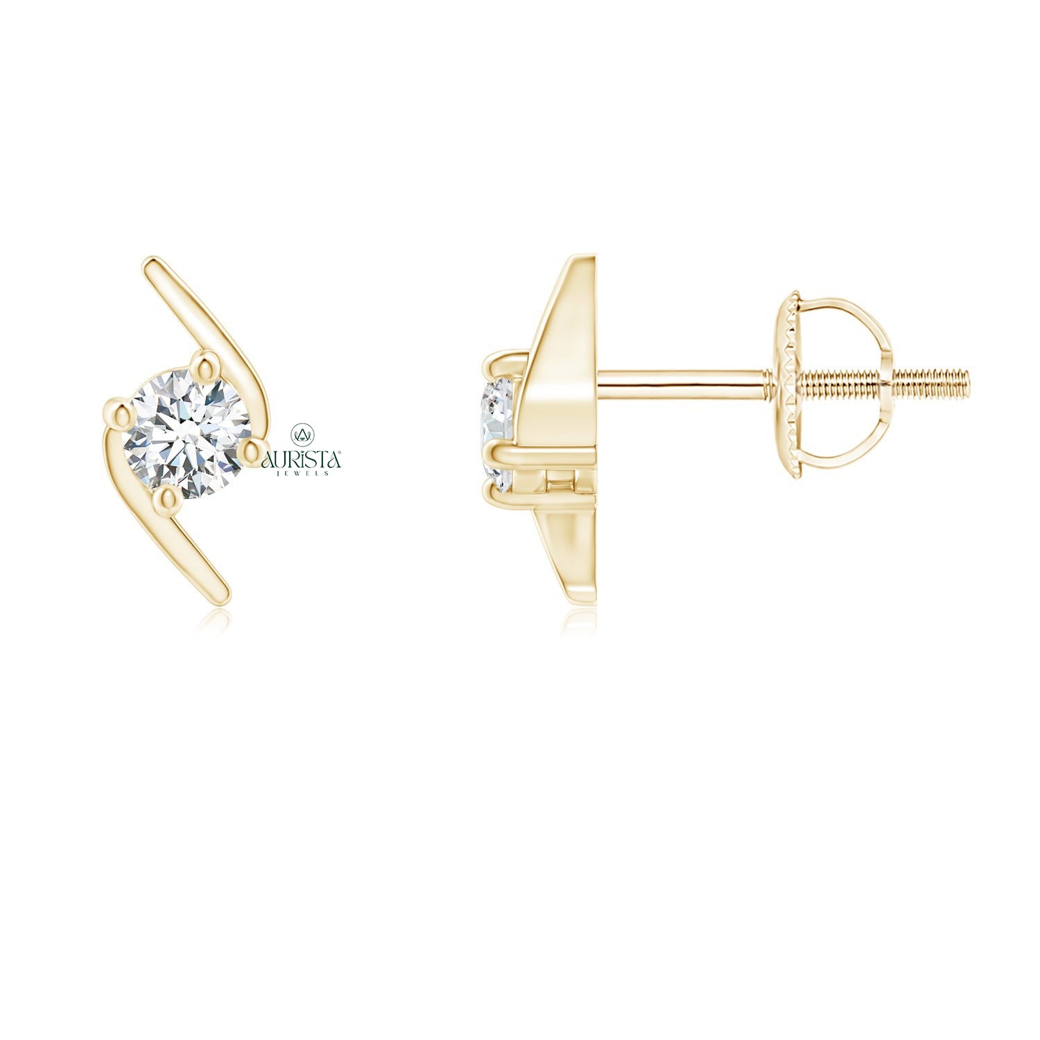 Designer Earrings with Brilliant Diamond
