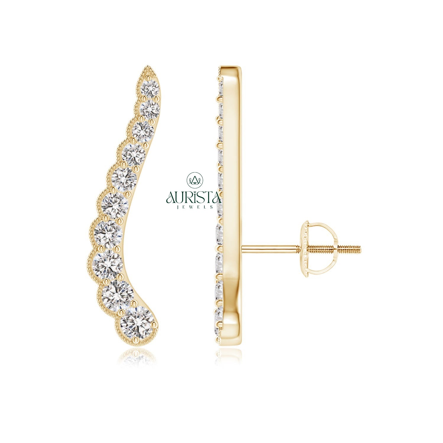 Fancy Earrings with Fine Diamond