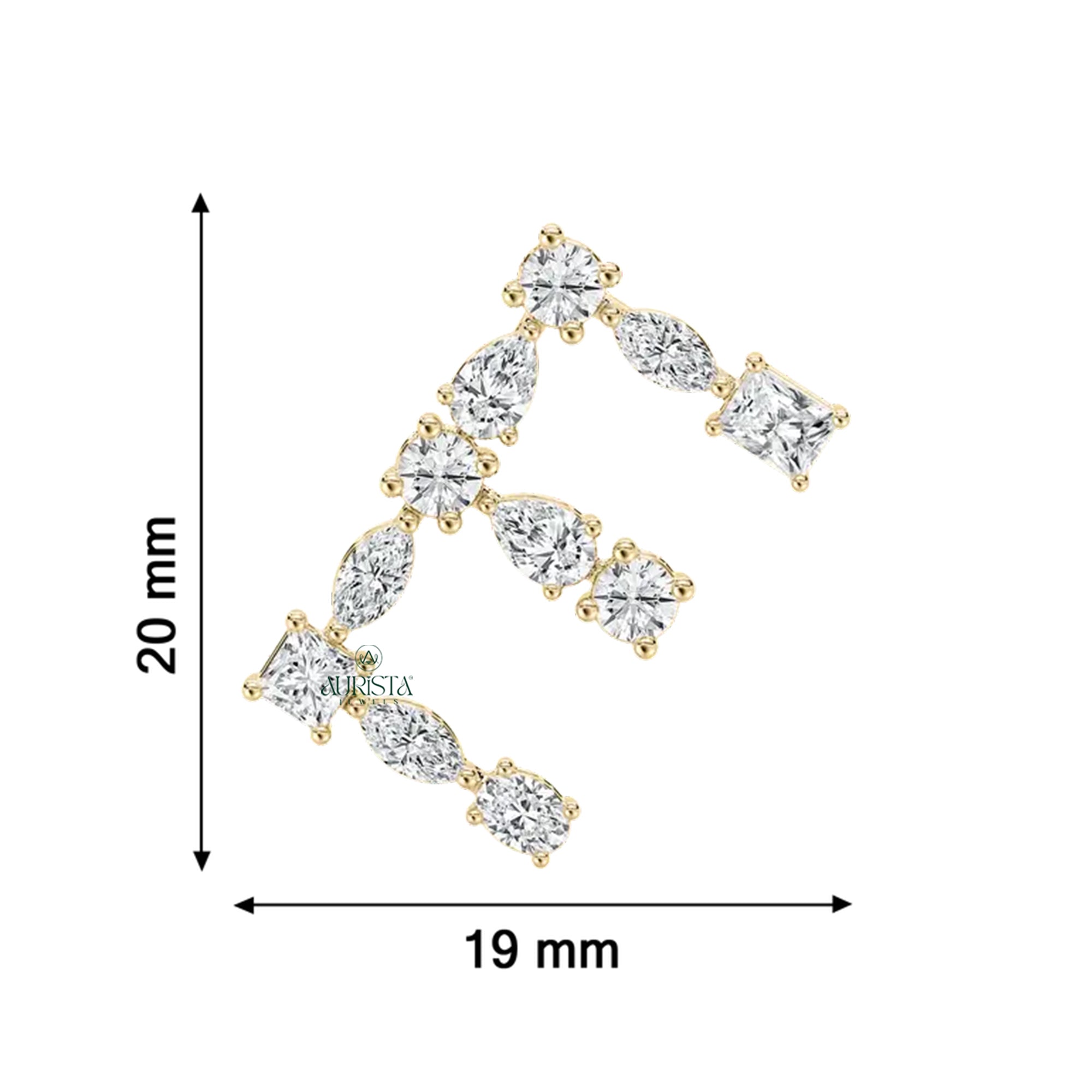 Iconic Gold Initials With Elegant Touch