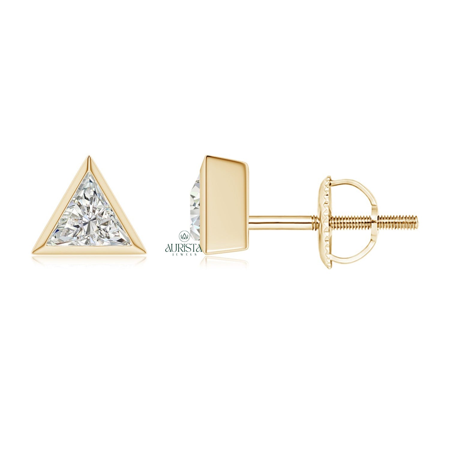 Modern Earrings with Precious Diamond
