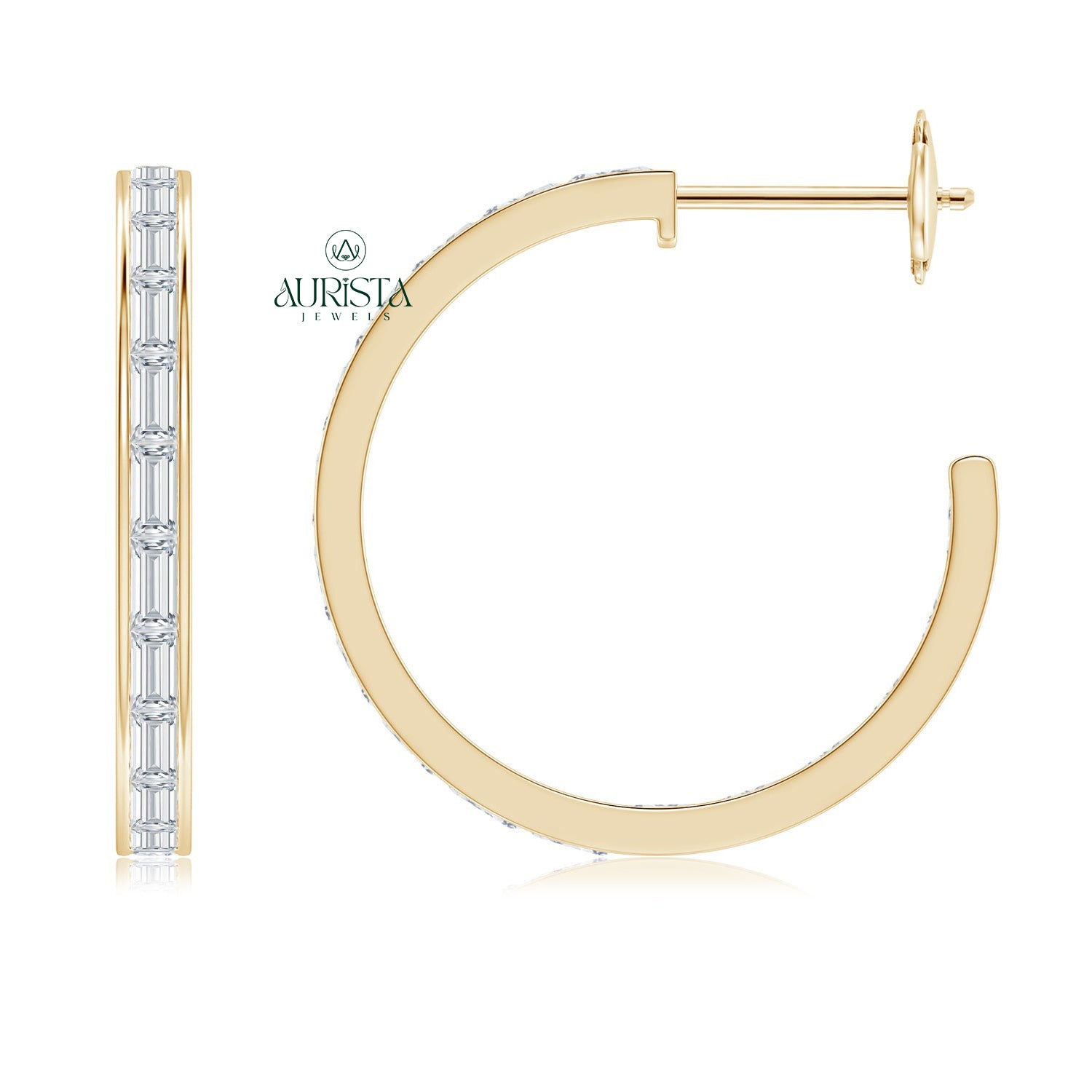 Lovely Earrings with Elegant Diamond