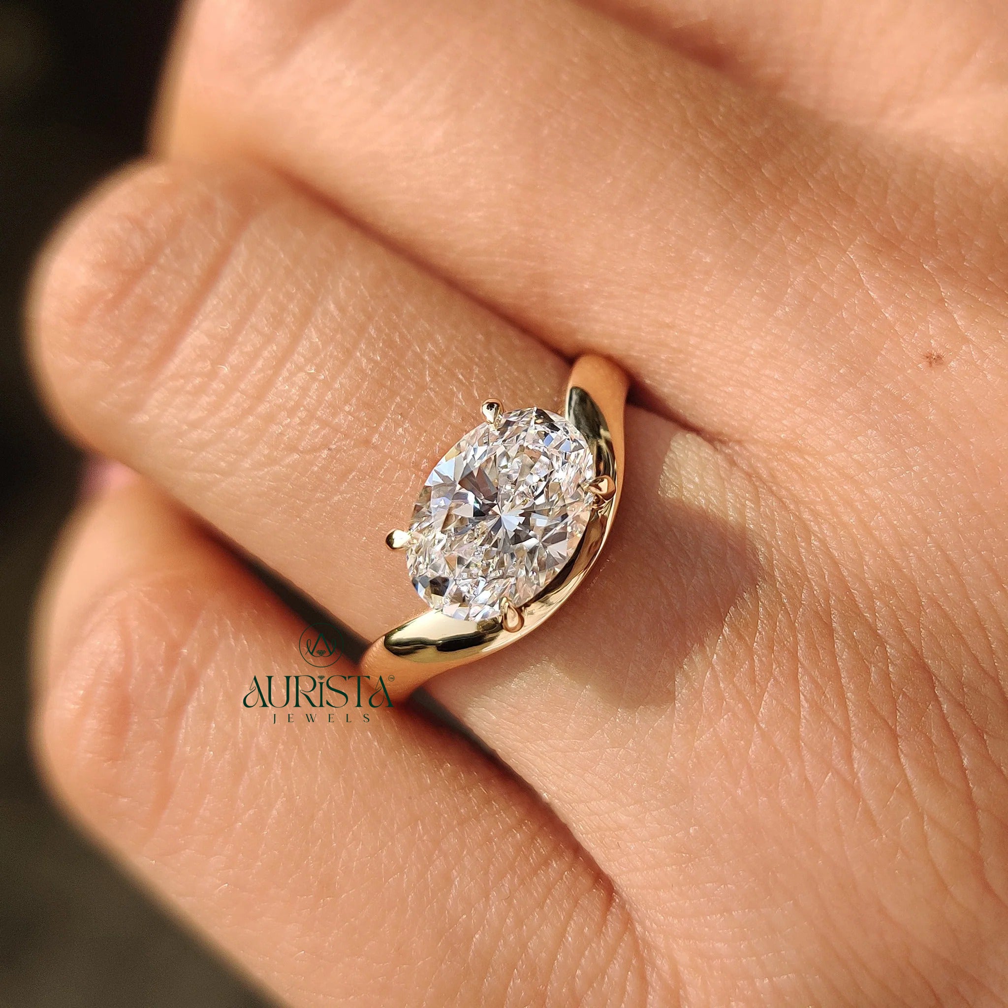 Timeless Oval Cut Solitaire Diamond Ring with Elegant Finish