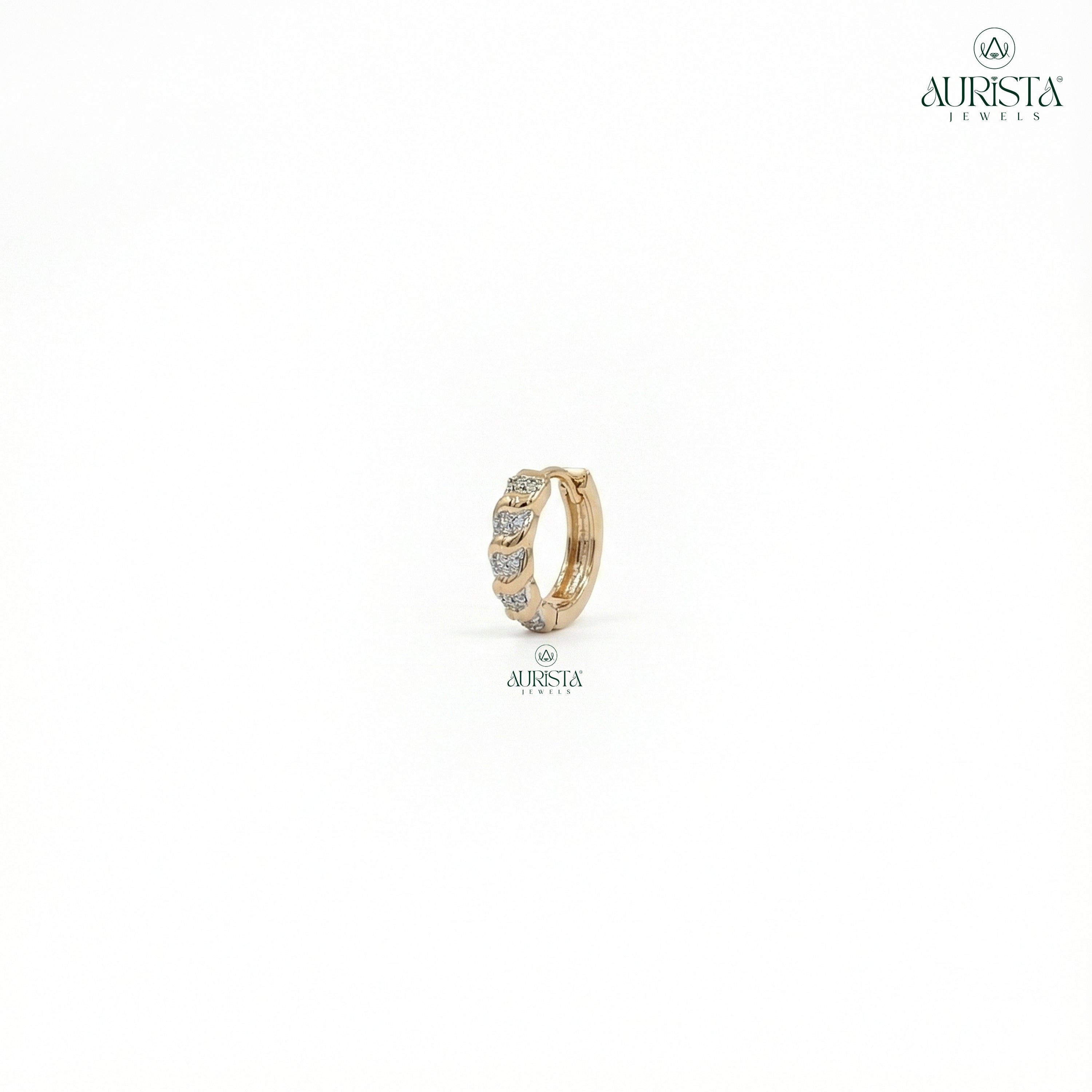 Endless Elegance – White Diamond Earrings