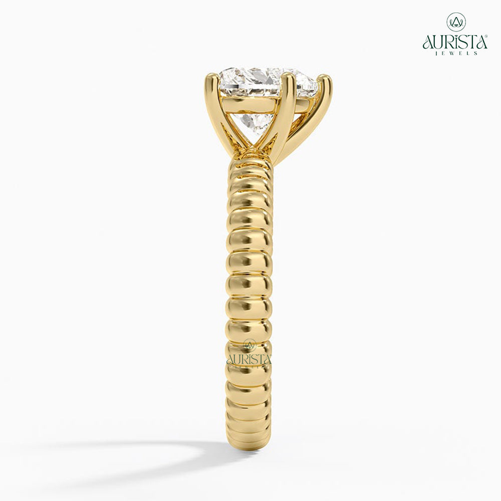 Forever Yours Yellow Gold Ring with Heart Diamond