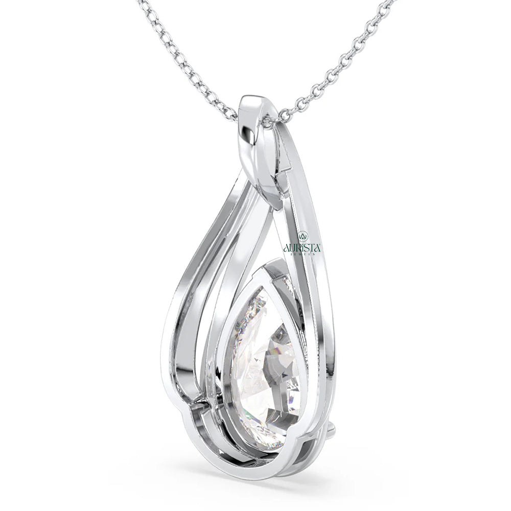 Radiant Glow Round Diamond Pendant