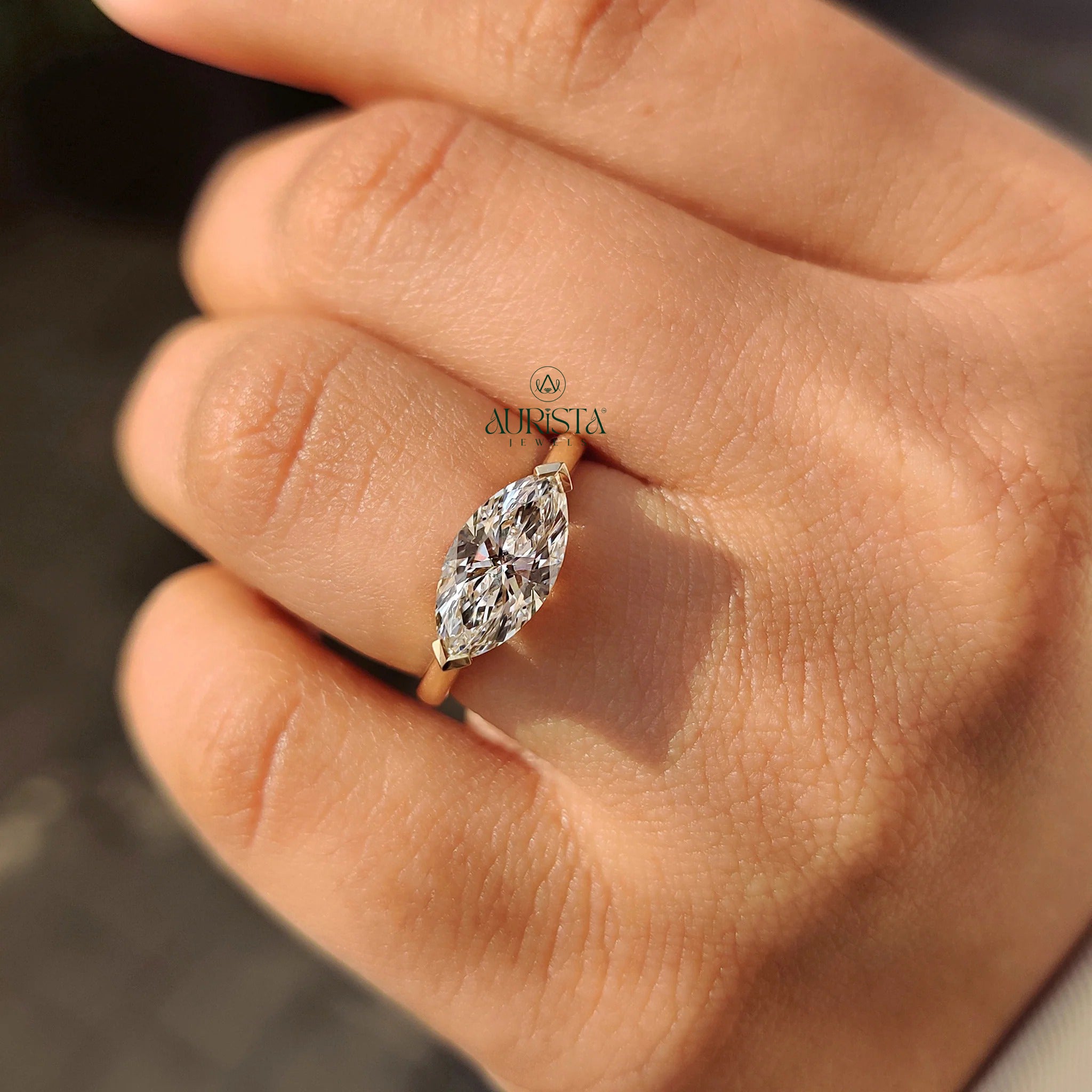 Royal Marquise Diamond Ring with Timeless Sparkle