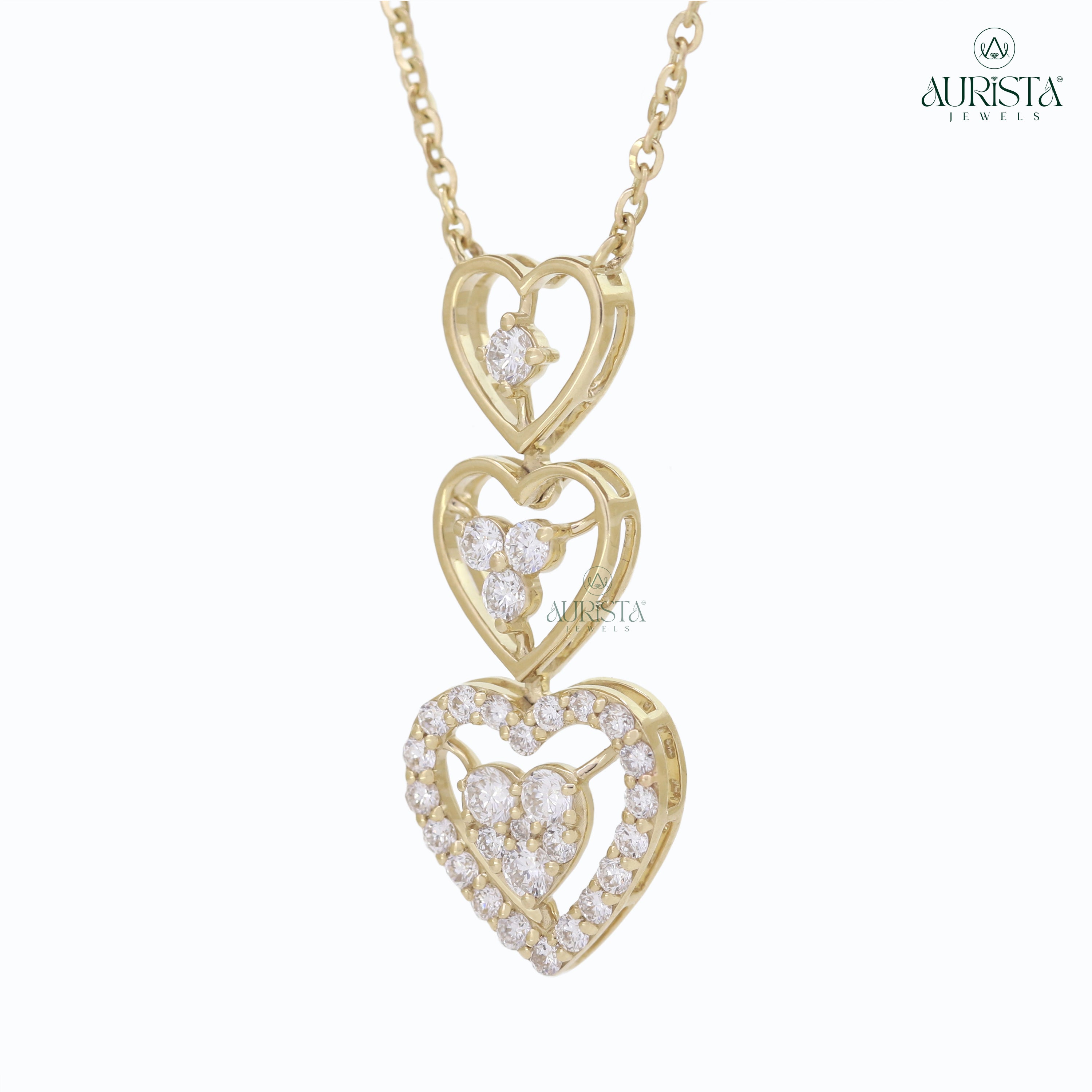 Circle of Us Solitaire Diamond Pendant in Yellow Gold