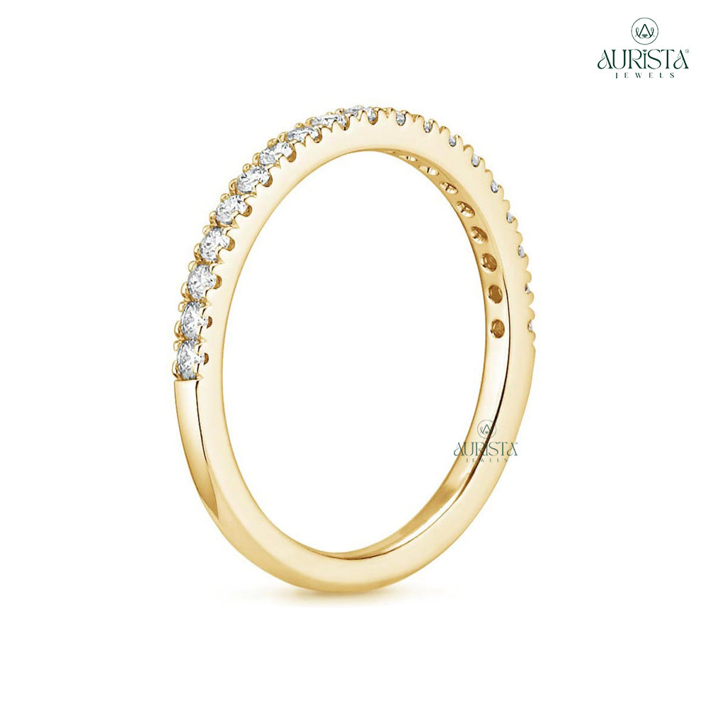 Promise Eternal Yellow Gold Ring with Pear Diamond