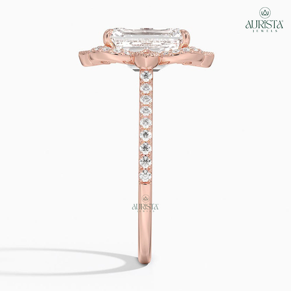 Gift of Forever – Rose Gold Ring with Emerald Diamond
