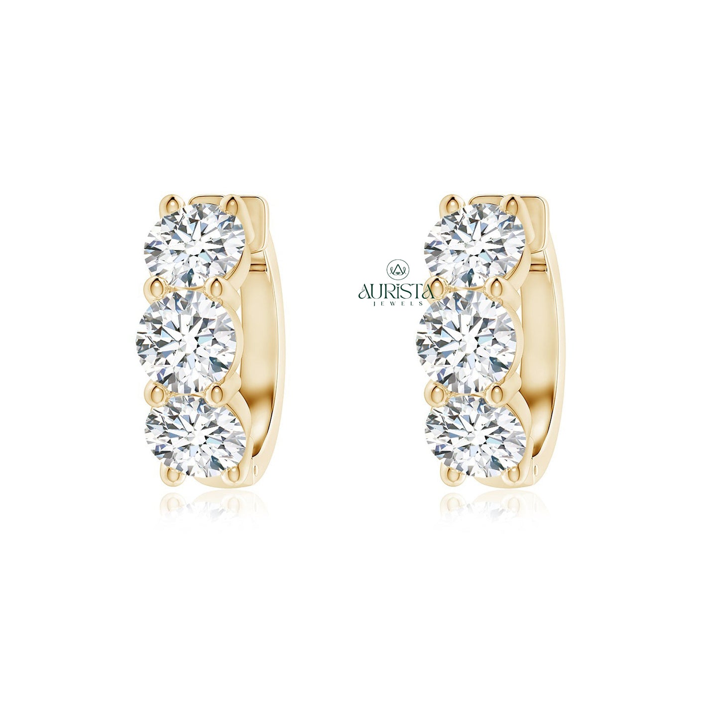 Modern Earrings with Precious Diamond