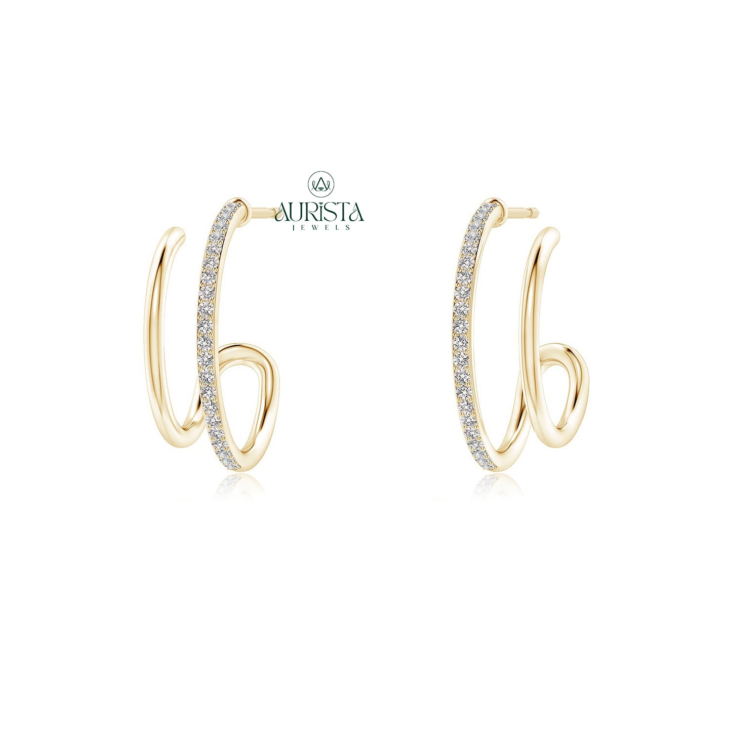 Designer Earrings with Elegant Diamond