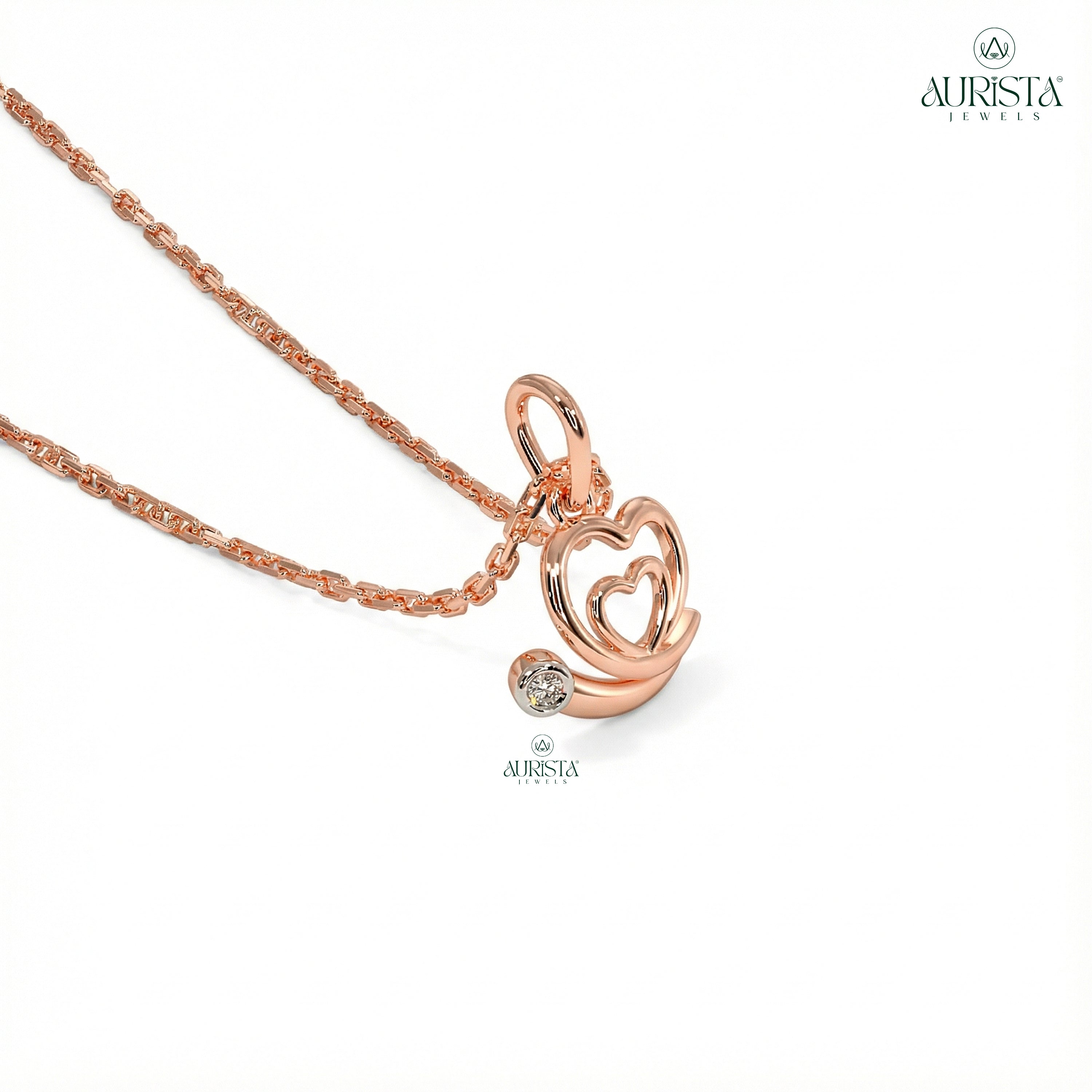 Elegant Heart Design Moissanite Diamond Pendant Necklace for Romantic Everyday Style