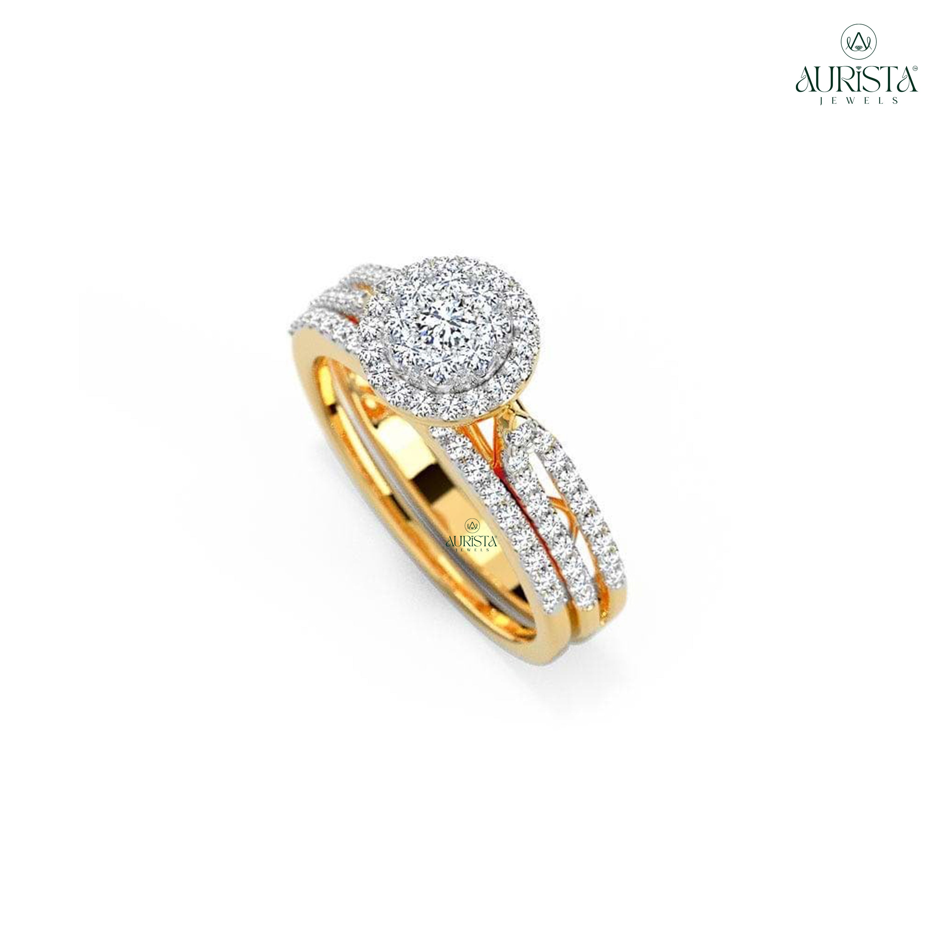 Grace in Light – Yellow Gold Ring with Round Diamond