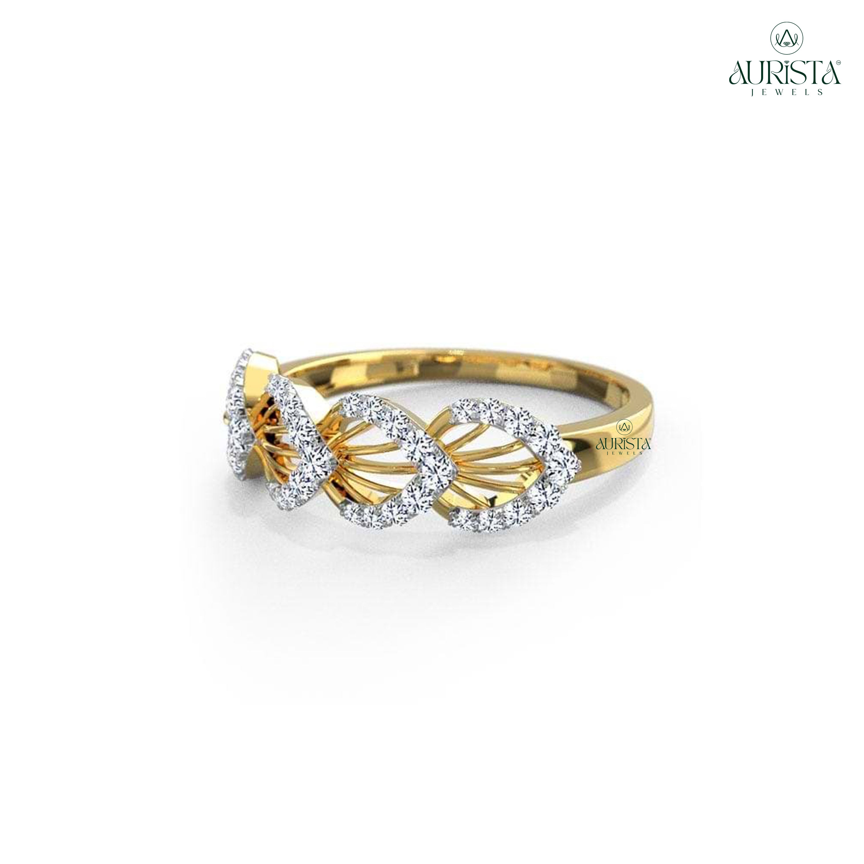 Endless Vows  – Yellow Gold Band with Round Diamond