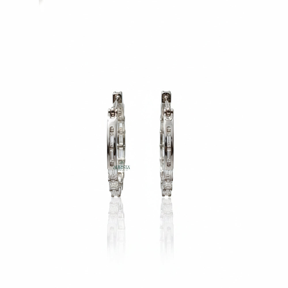 Forever Shine – White Diamond Earrings