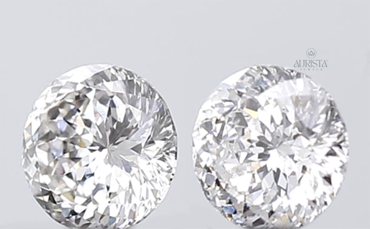 2.25 CT (2 Pcs) Round Portuguese Shape Lab Diamond for Jewelry