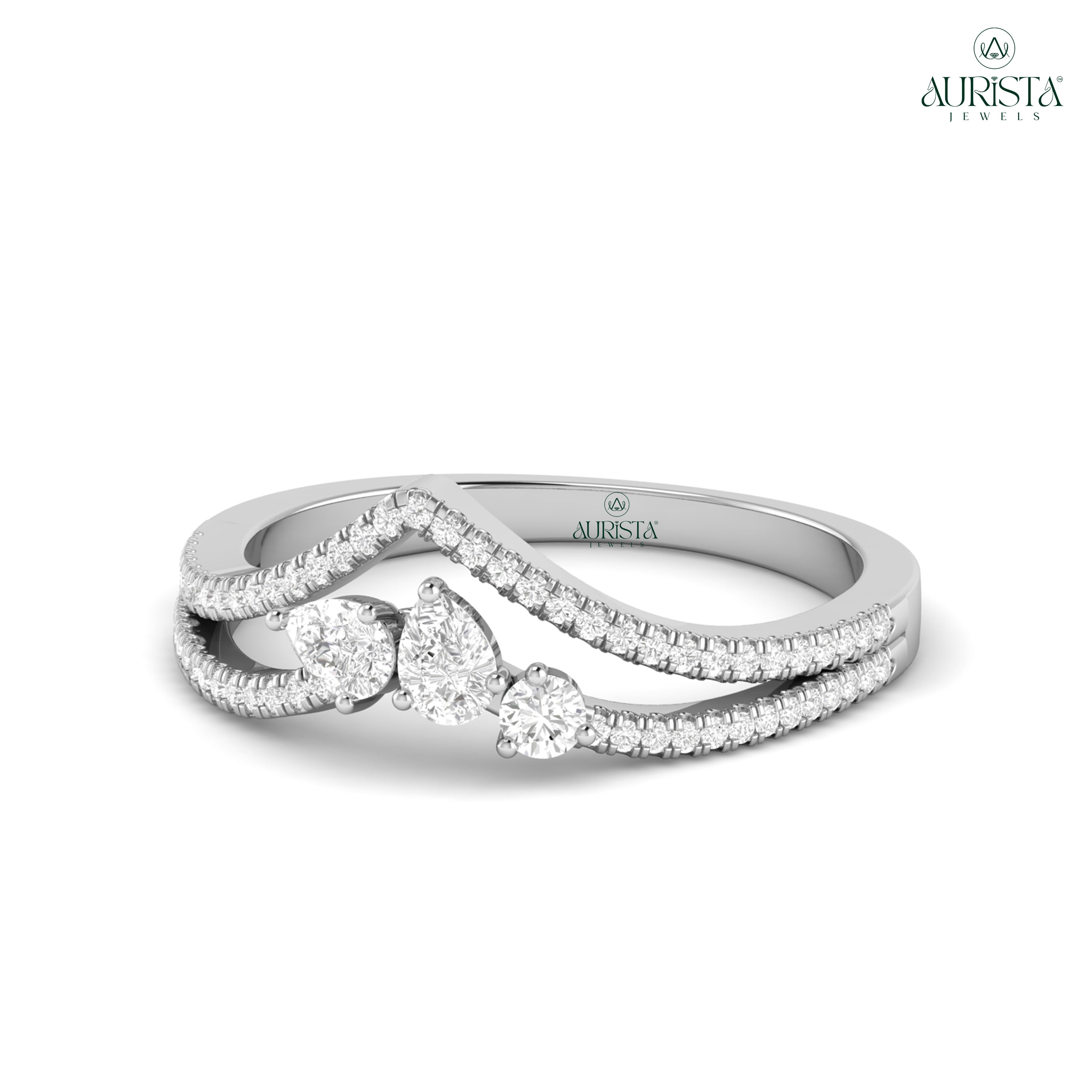 Forever Bound – White Ring with Round Diamond