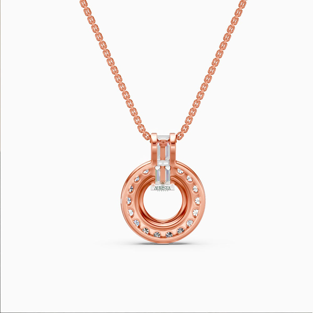 Elegant Lab Diamond Gold Necklace for Modern Women