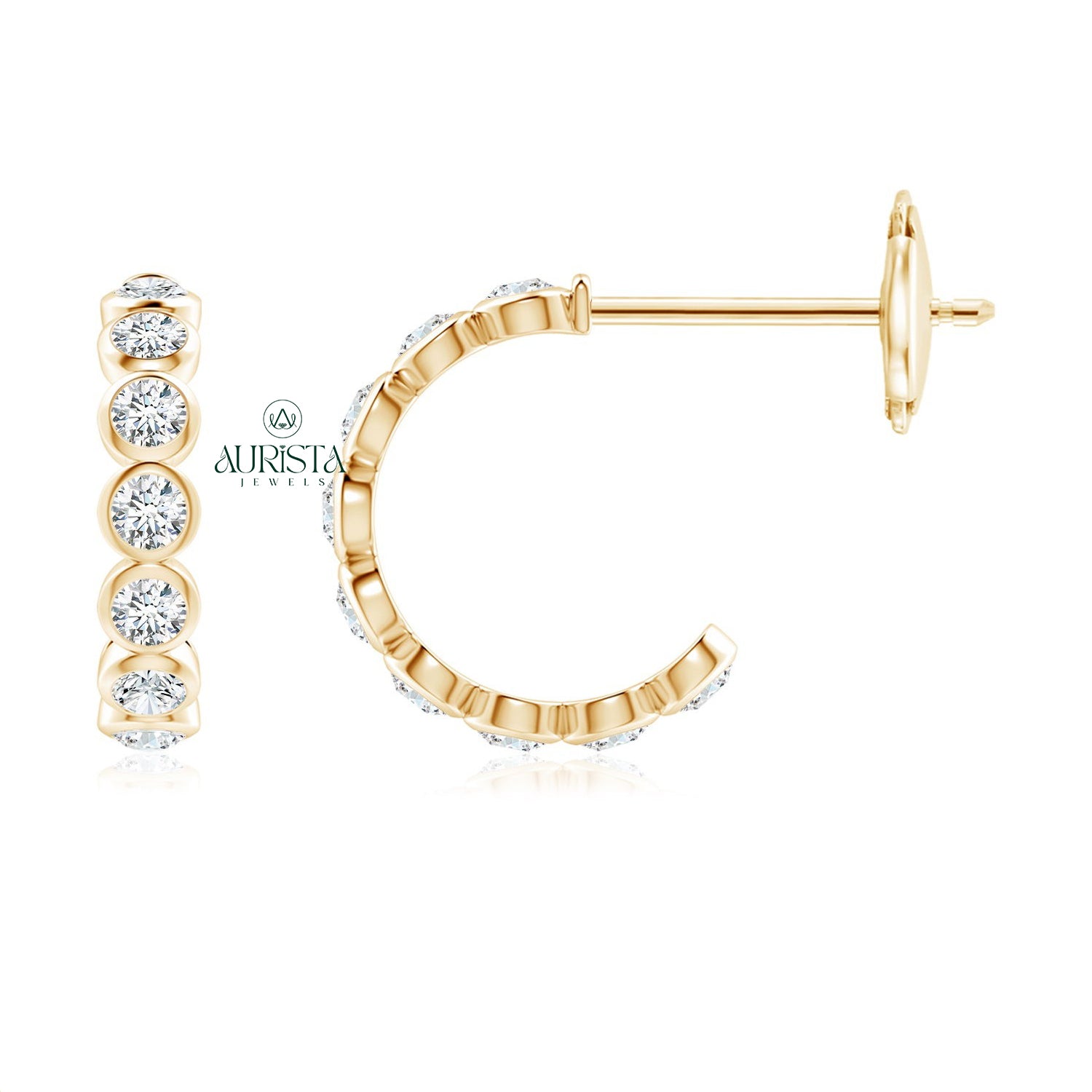 Lavish Earrings with Brilliant Diamond