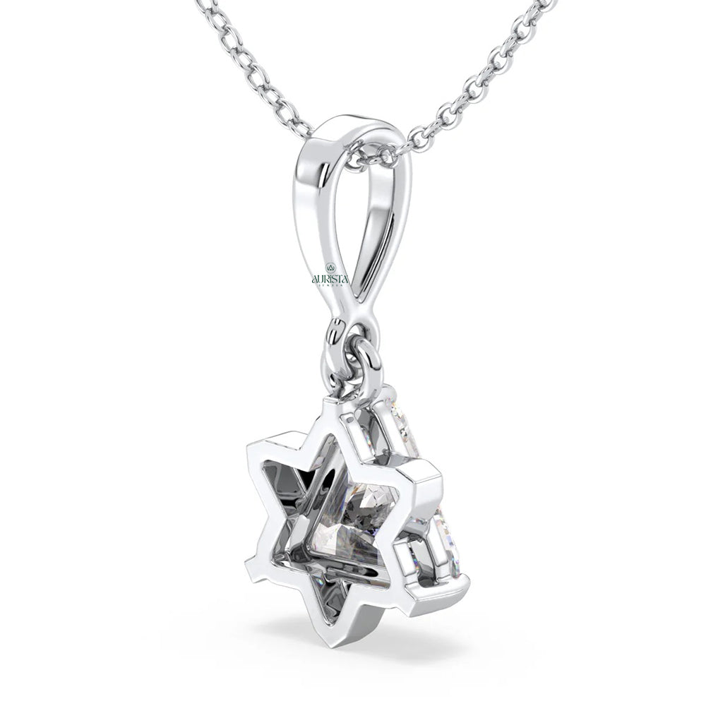 Celestial Glow Solitaire Diamond Pendant in Rose Gold