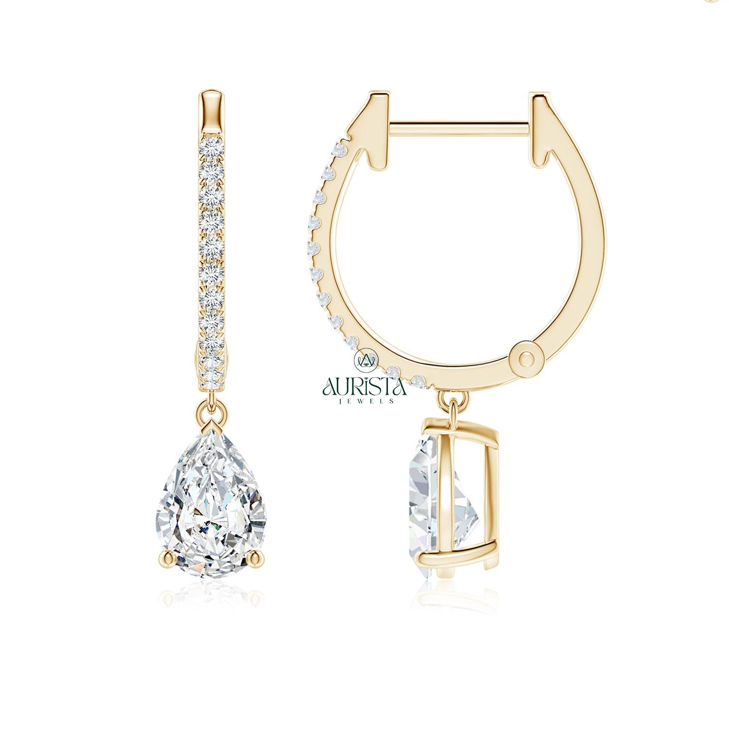 Unique Earrings with Elegant Diamond