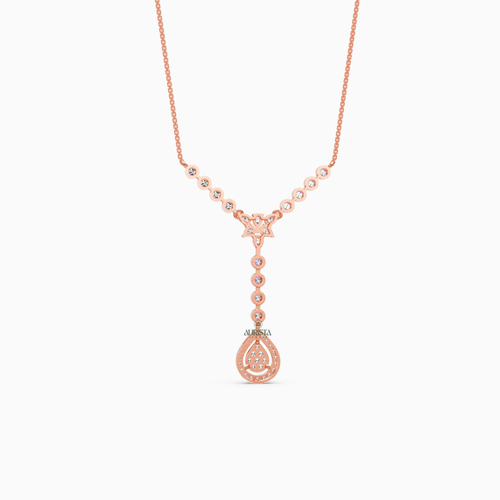 Classic Glow Round Diamond Necklace