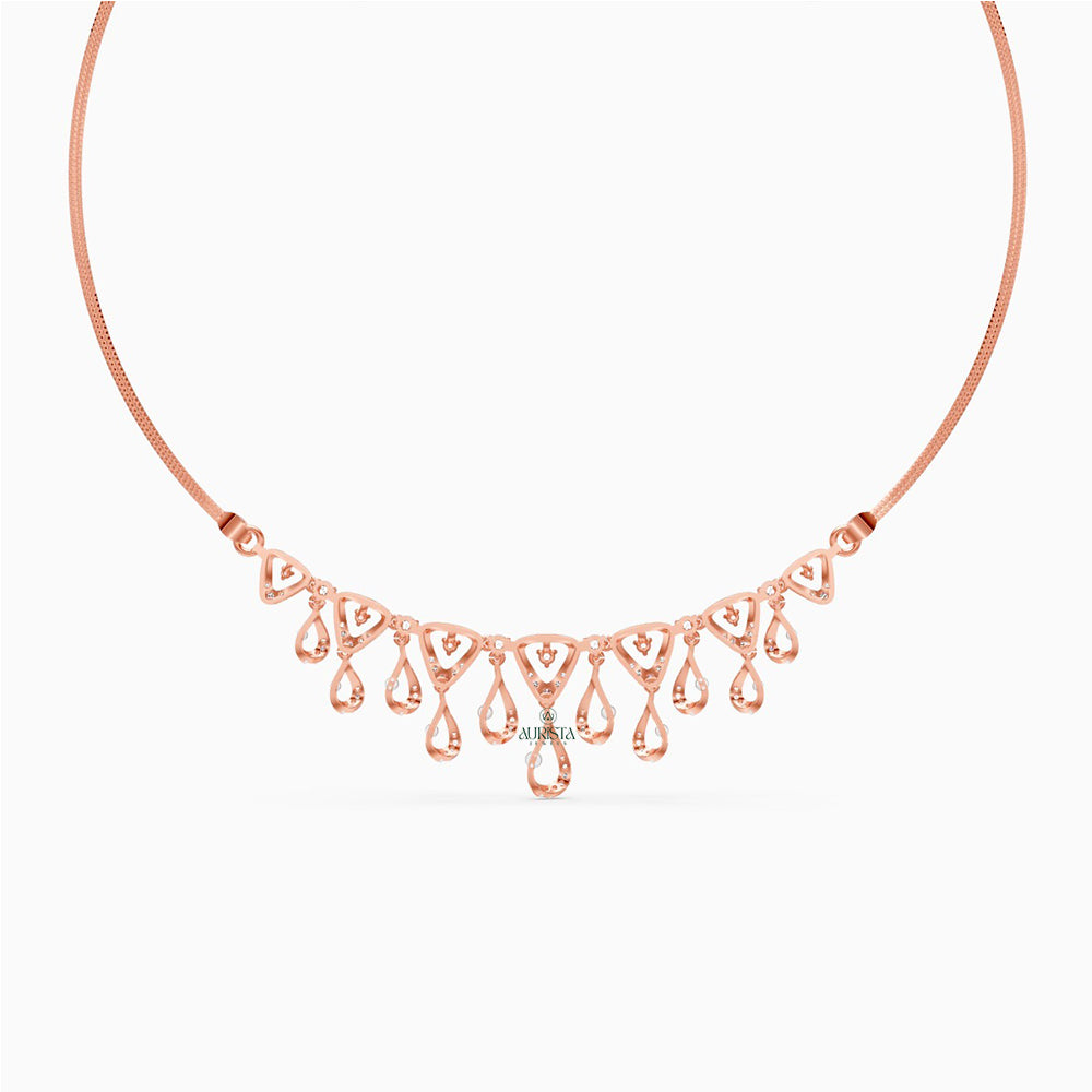 Sparkling Lab Grown Diamond Gold Necklace