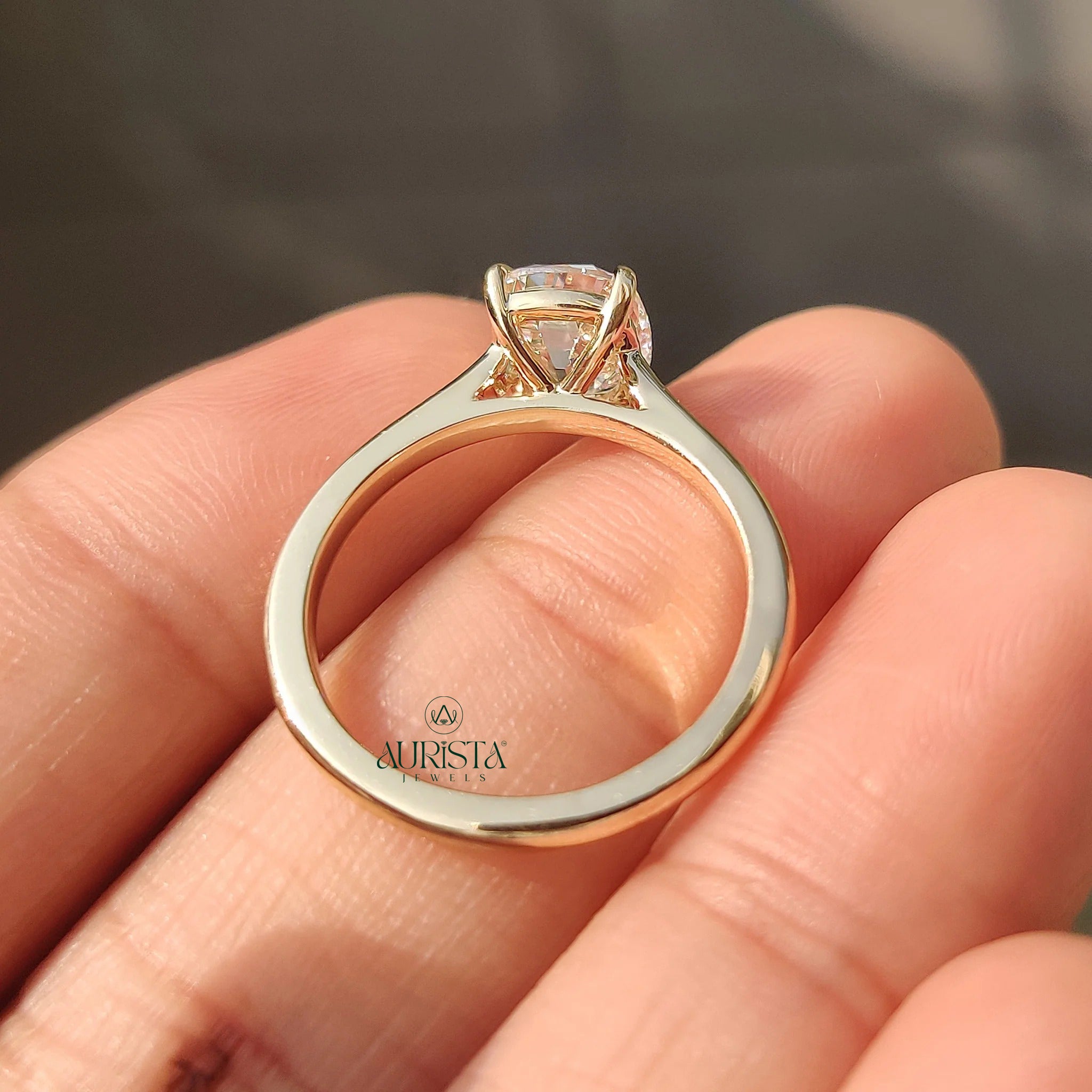 Beautiful Simplicity in a Diamond Solitaire Ring