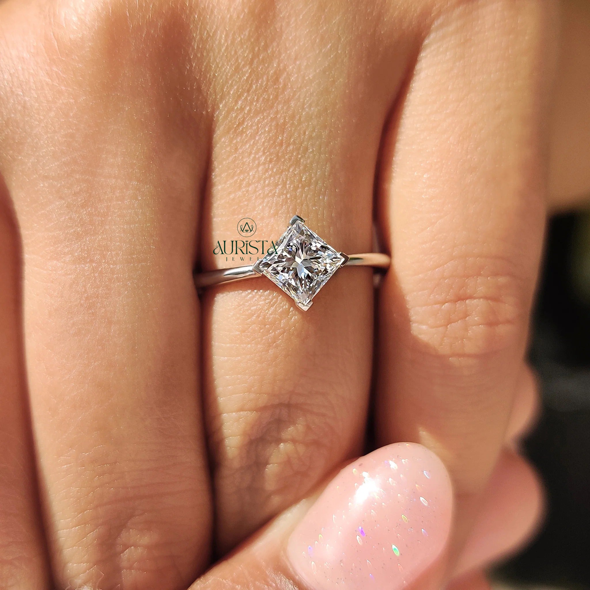Beautiful Simplicity in a Diamond Solitaire Ring