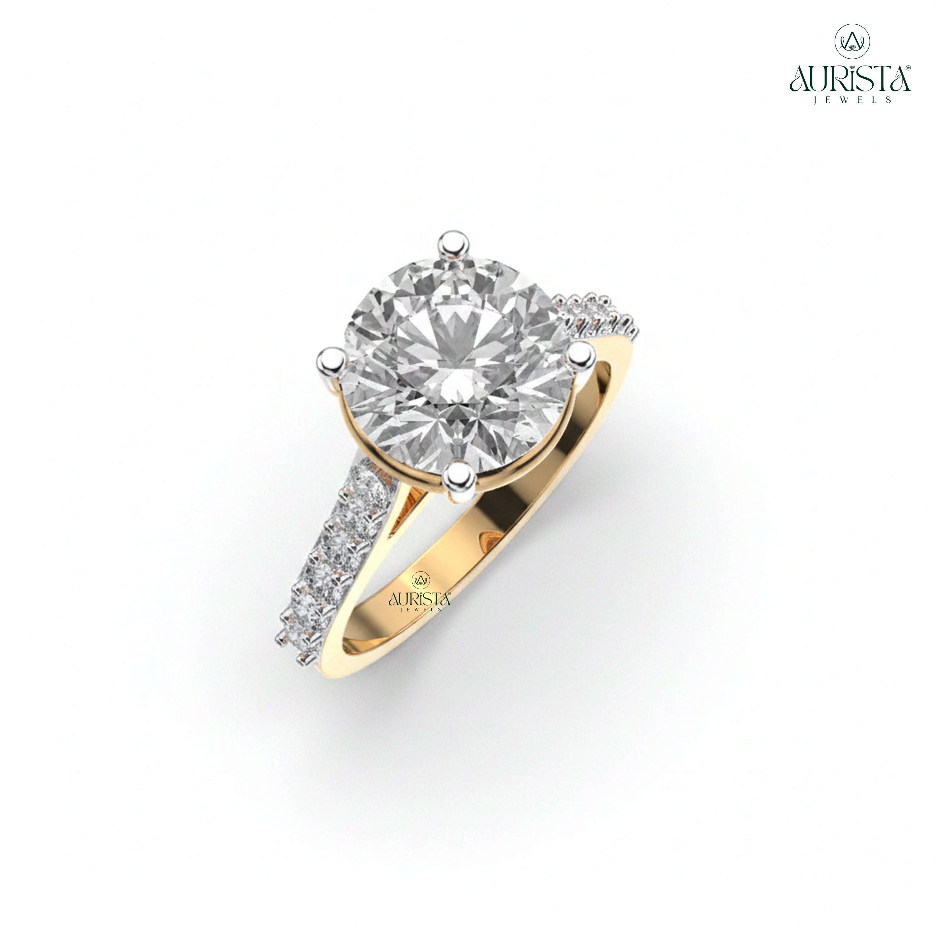 Forever Yours – Yellow Gold Ring with Round Diamond