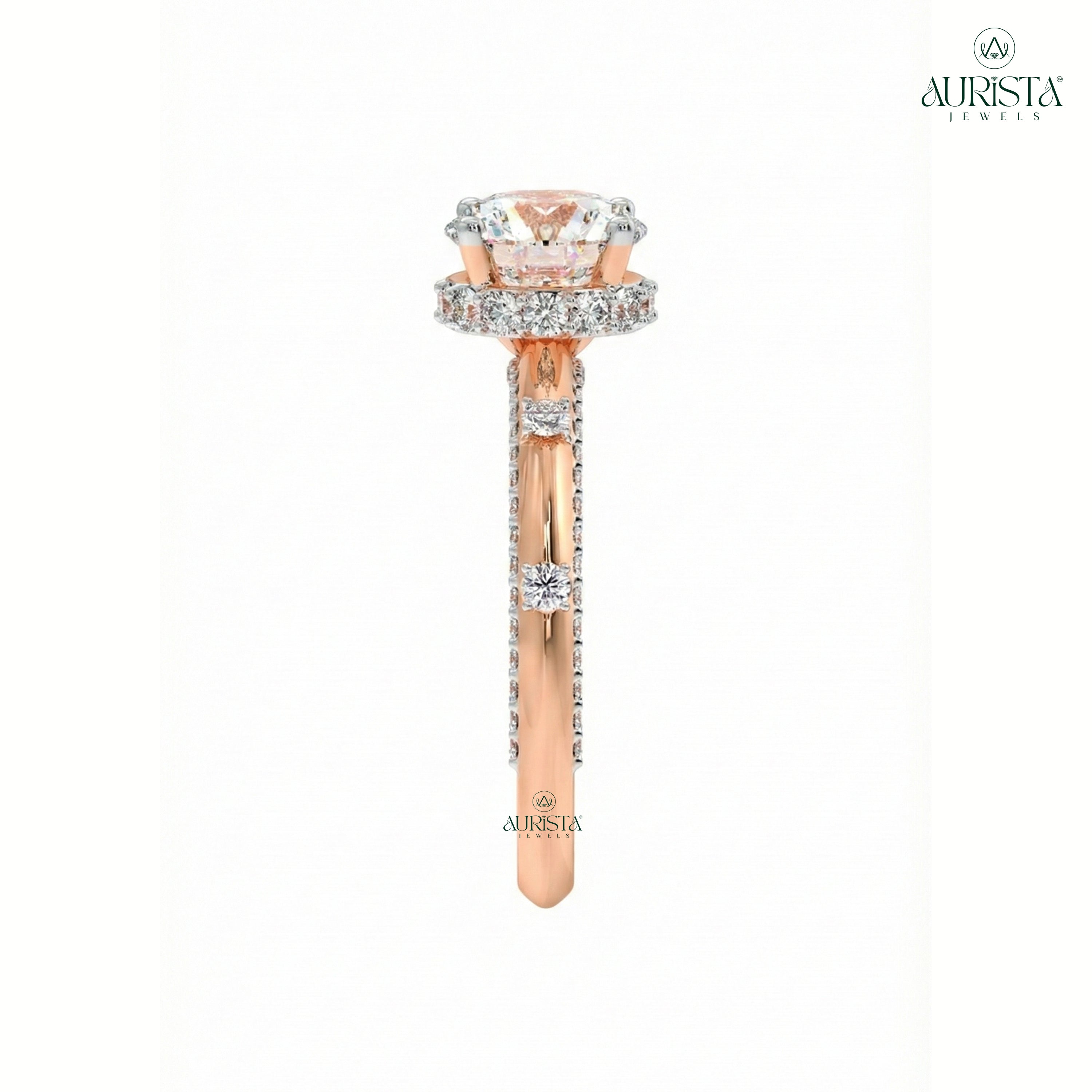 Bond of Light – Rose Gold Ring with Round Diamond