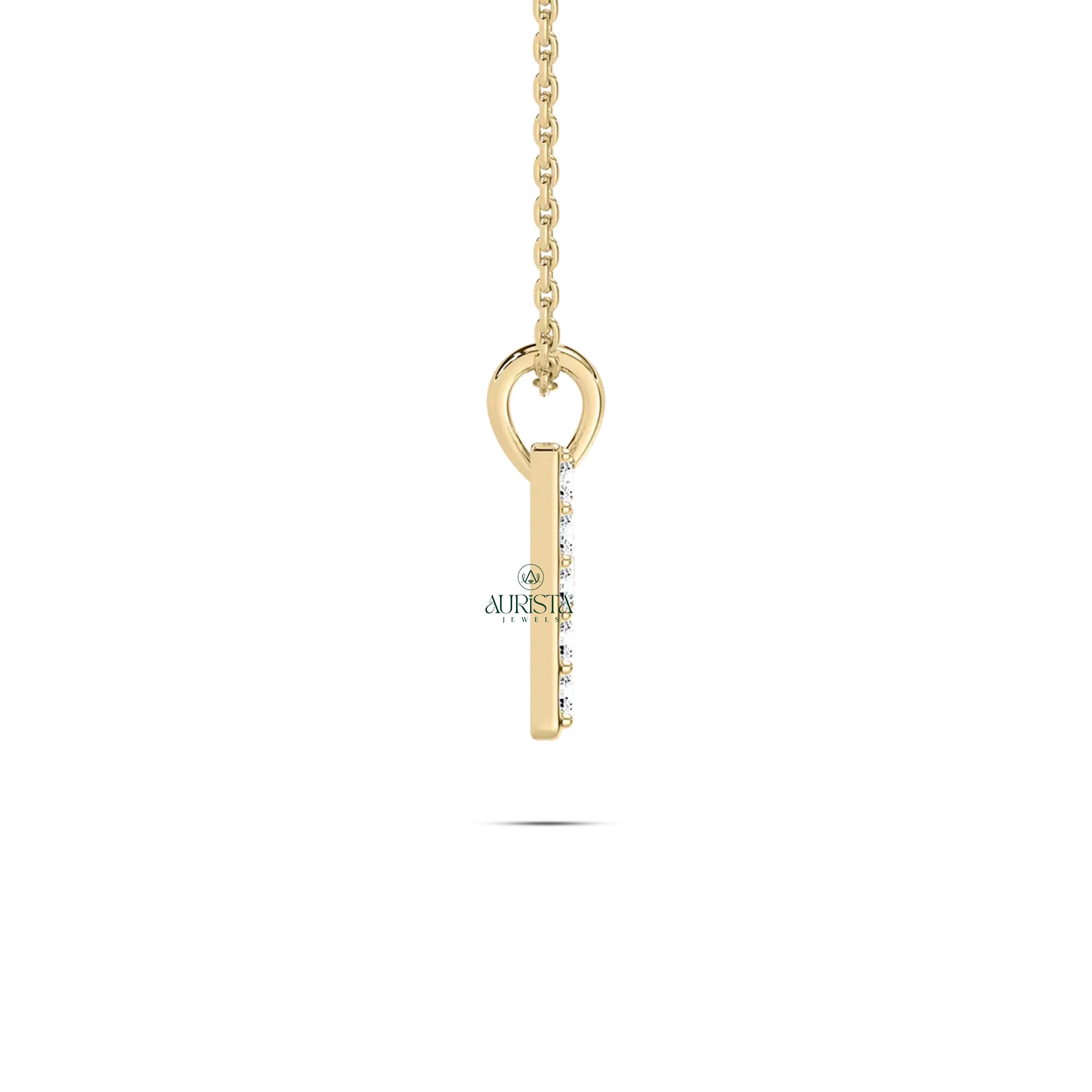 Elegant Diamond Initial Necklace